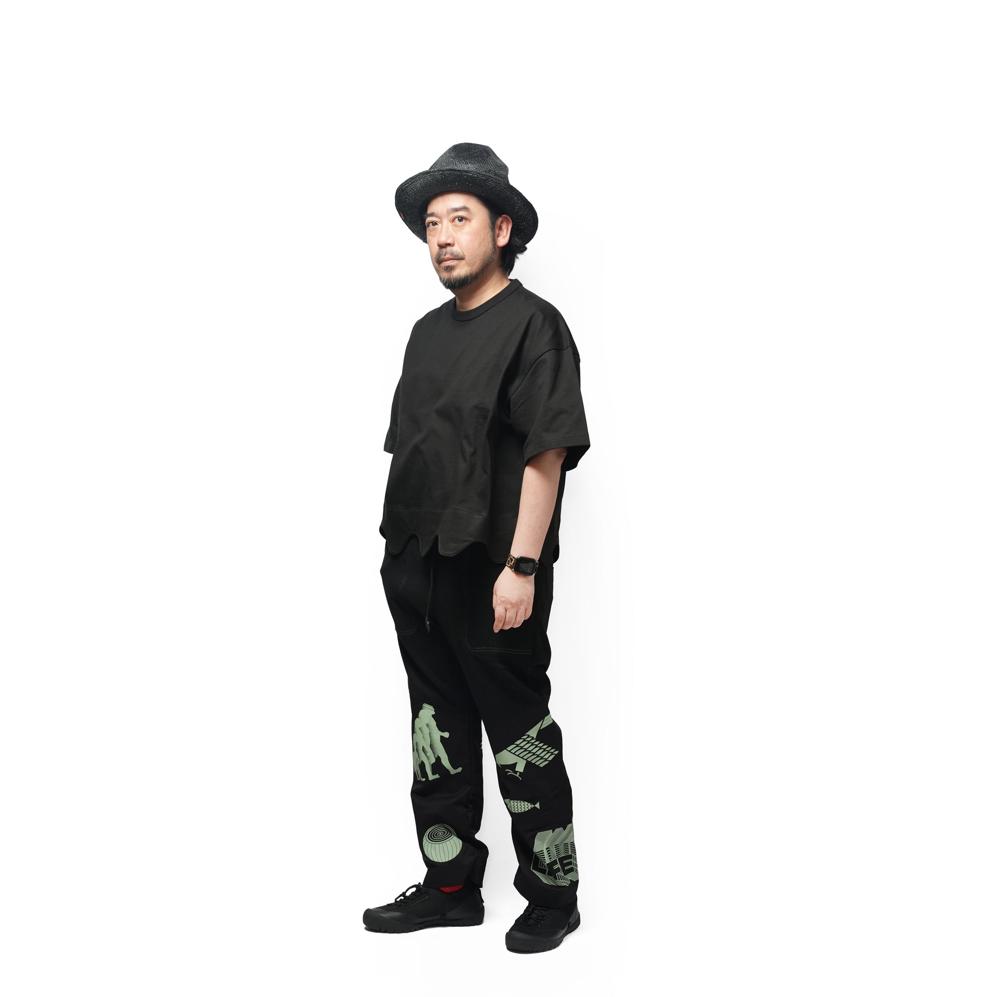 Print Sweat Pants – Black | FU-AH