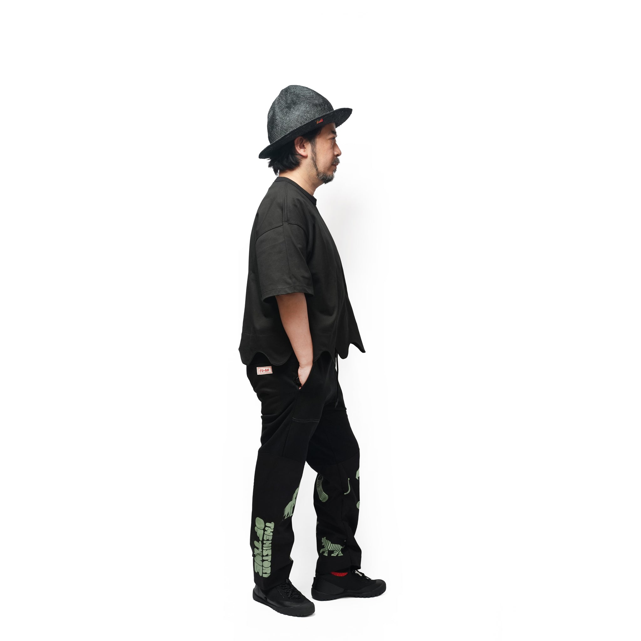 Print Sweat Pants – Black | FU-AH