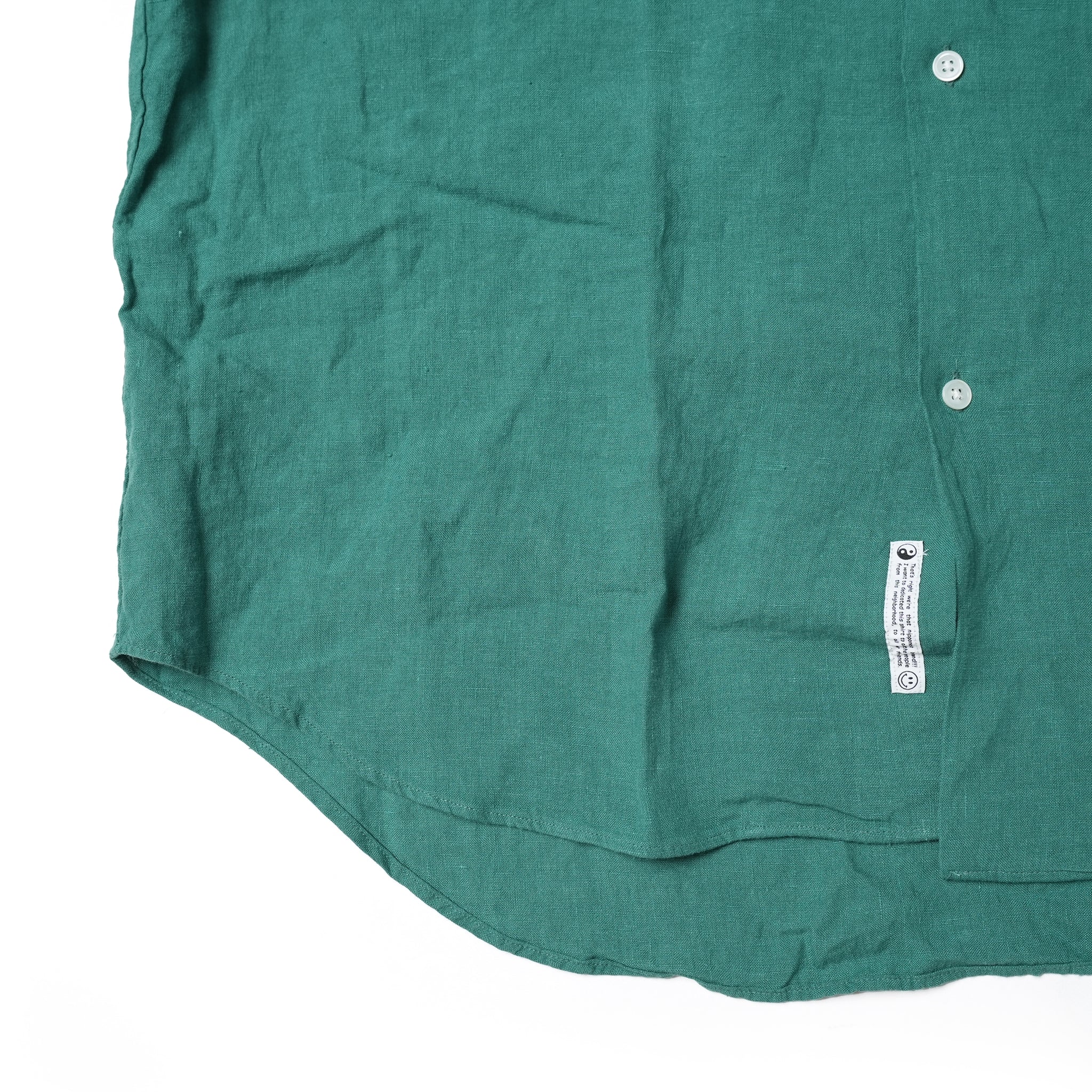Name: FLAT COLLAR SS SHIRT *GREEN LINEN 【CITYLIGHTS PRODUCTS_シティライツプロダクツ】