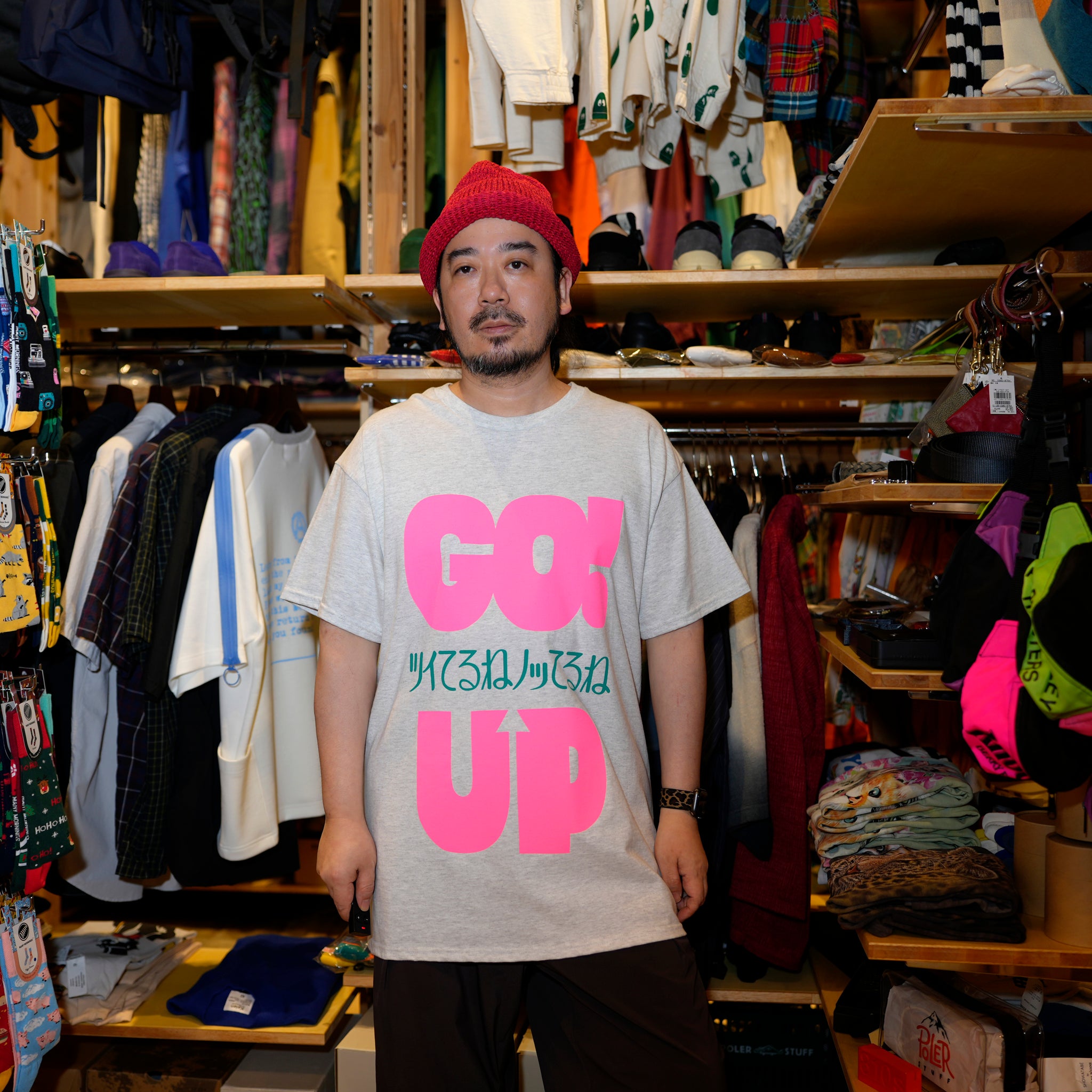 OK-prt-029 | Go Up Tee | Color:Gray/N Yellow【OK_オーケー】【ネコポス選択可能】【archive】