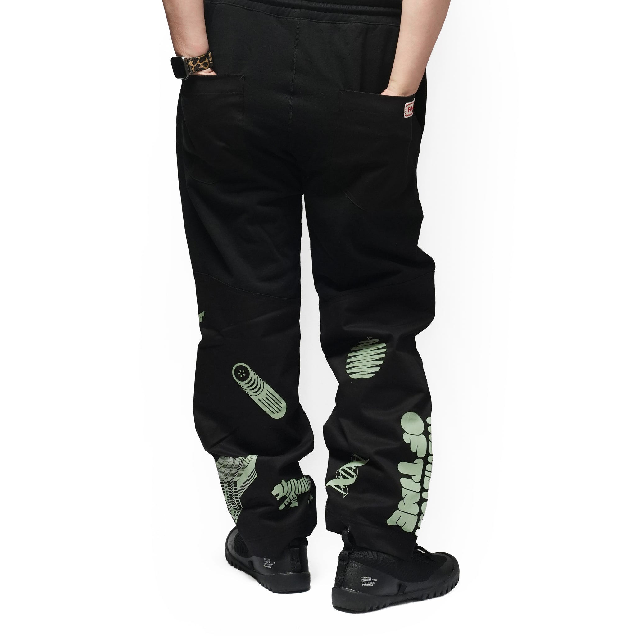 Print Sweat Pants – Black | FU-AH