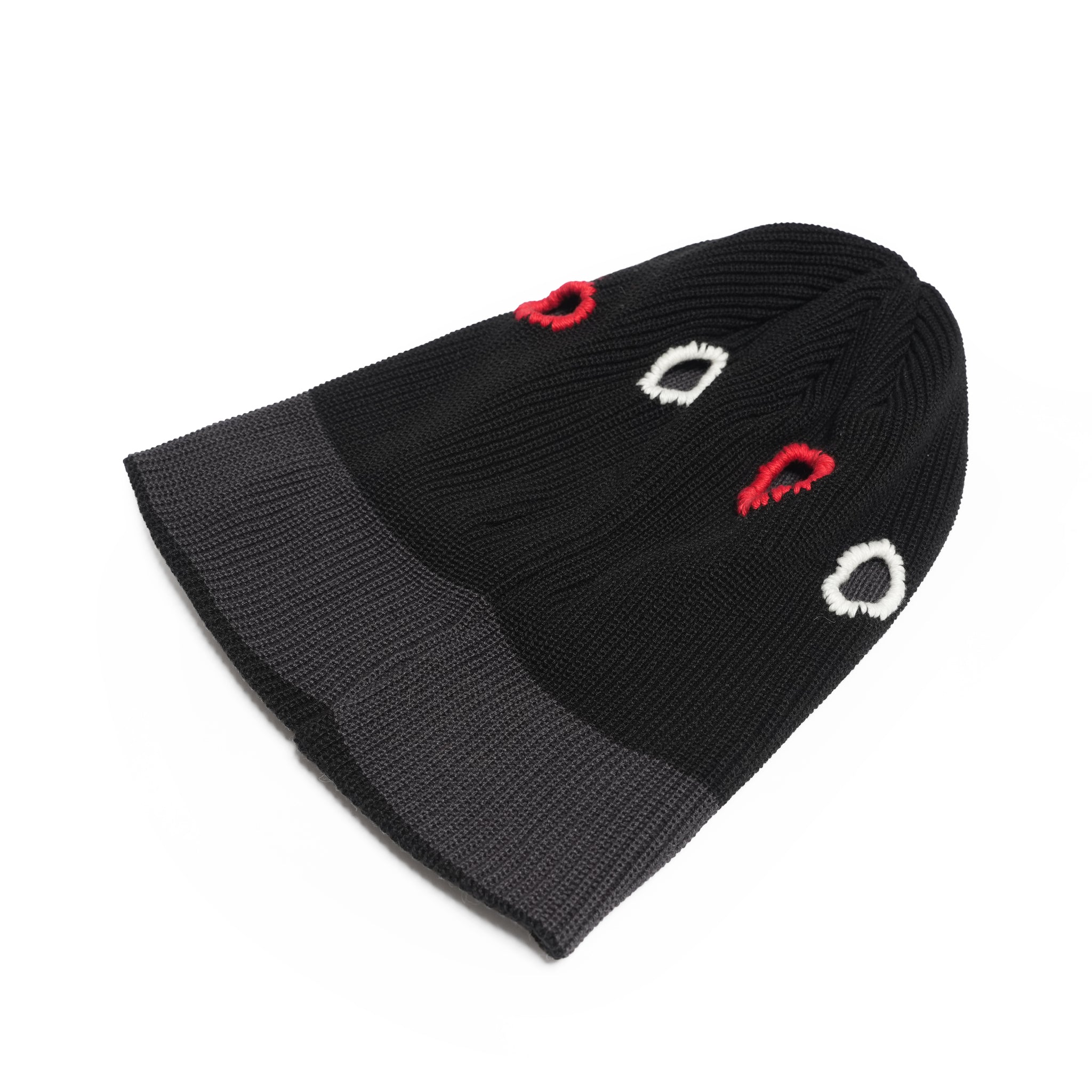 Color Hole Knit Cap | Color_Black | No_IA-26-138_Black【INDIETRO ASSOCIATION_インディエトロアソシエーション】