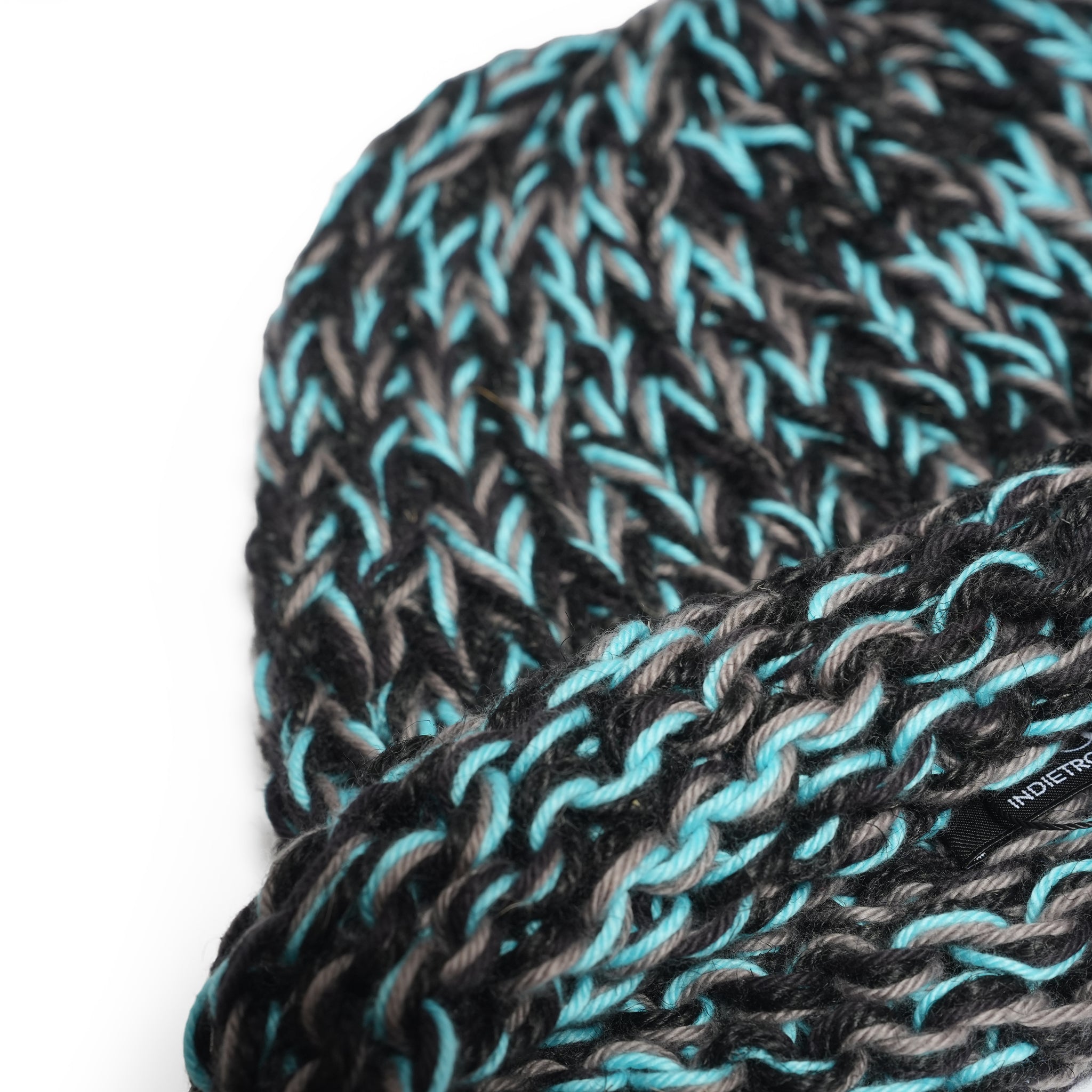 Roll Knit Cap | Color_Black | No_IA-26-139_Black【INDIETRO ASSOCIATION_インディエトロアソシエーション】