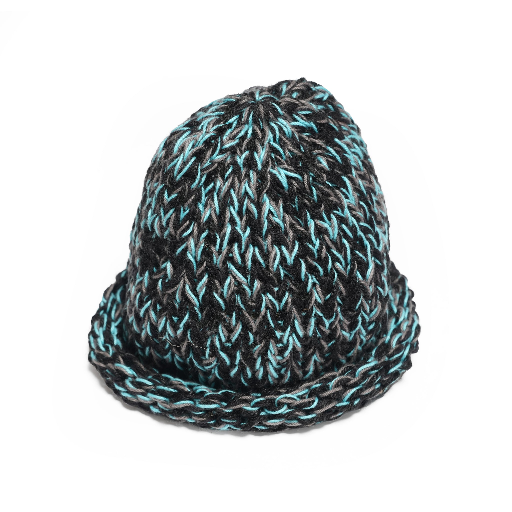 Roll Knit Cap | Color_Black | No_IA-26-139_Black【INDIETRO ASSOCIATION_インディエトロアソシエーション】