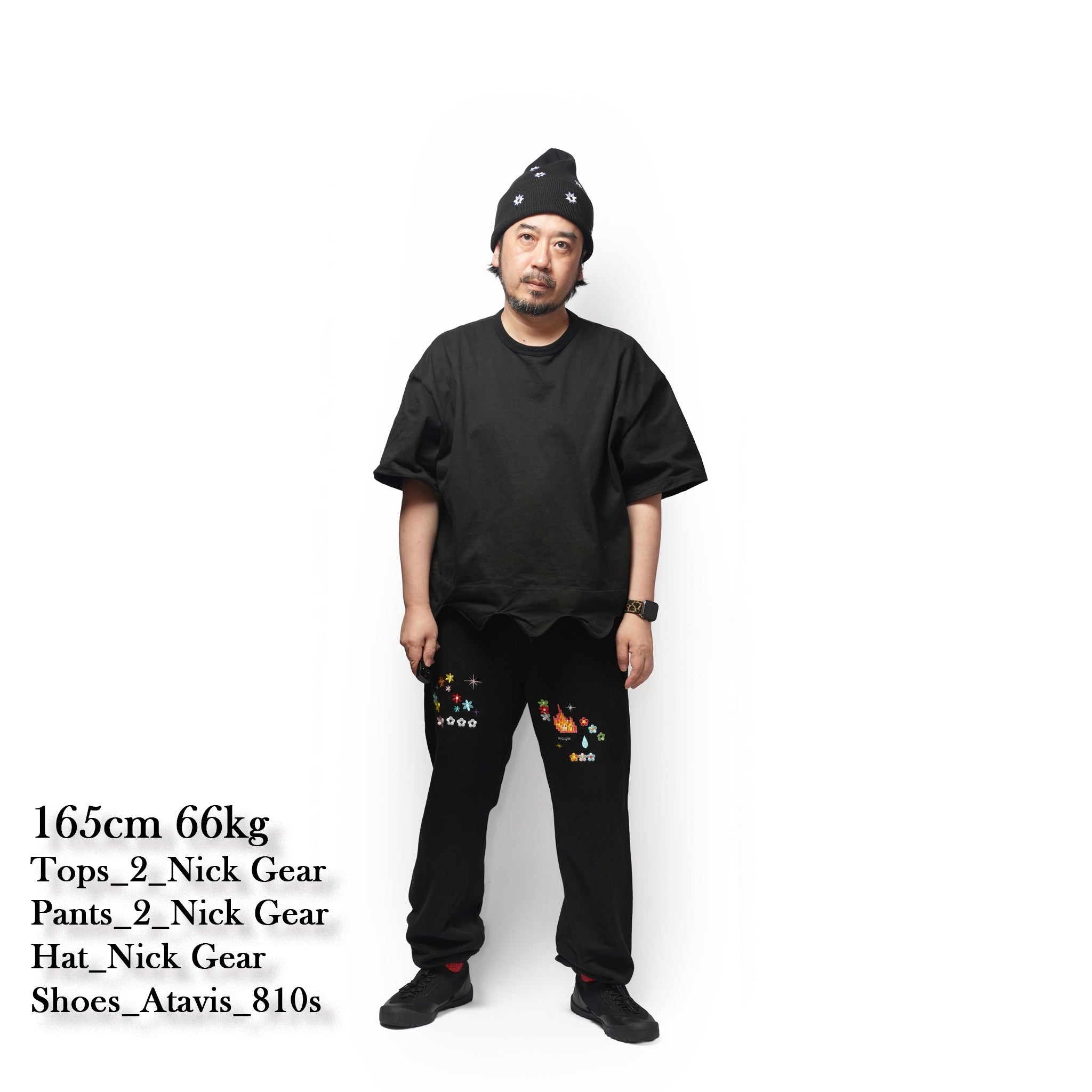 Sample embroidery pants – Black | NICK GEAR | 入荷予定アイテム