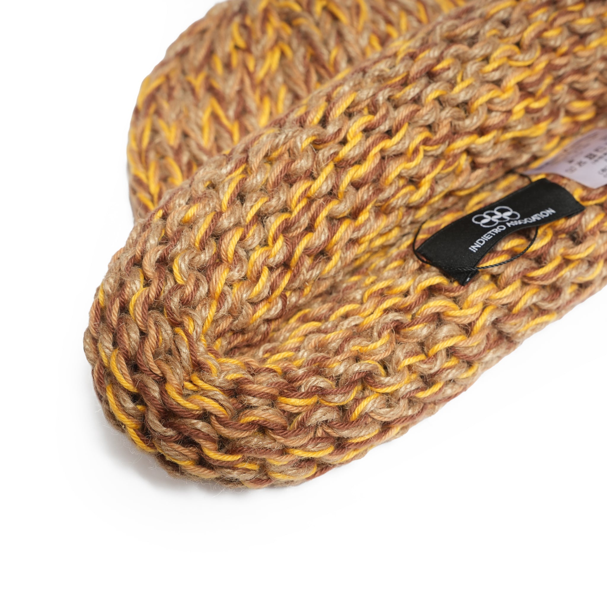 Roll Knit Cap | Color_Beige | No_IA-26-139_Beige【INDIETRO ASSOCIATION_インディエトロアソシエーション】