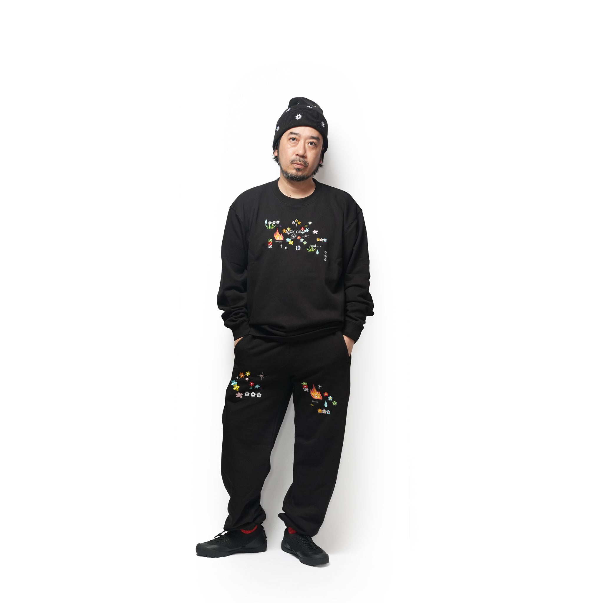 Sample embroidery pants – Black | NICK GEAR | 入荷予定アイテム