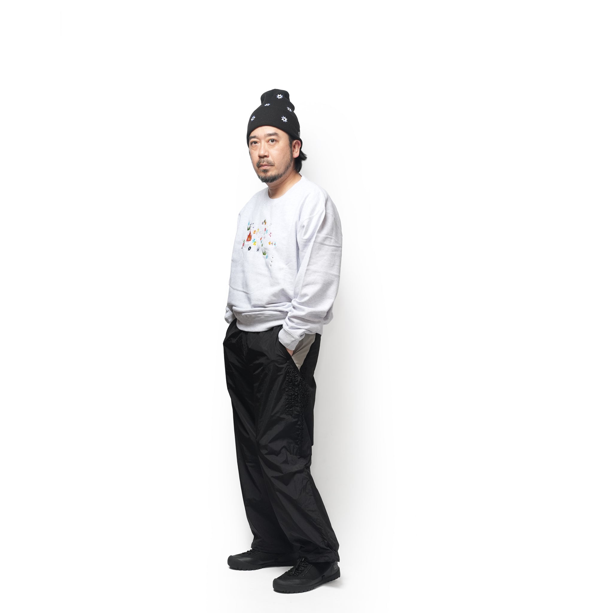 Sample embroidery sweat – Gray | NICK GEAR | 入荷予定アイテム
