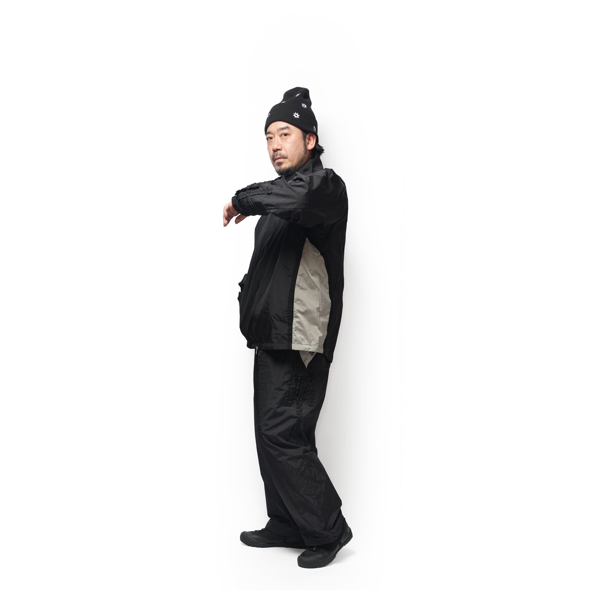 Nylon Ruffle Jacket – Black | NICK GEAR | 入荷予定アイテム