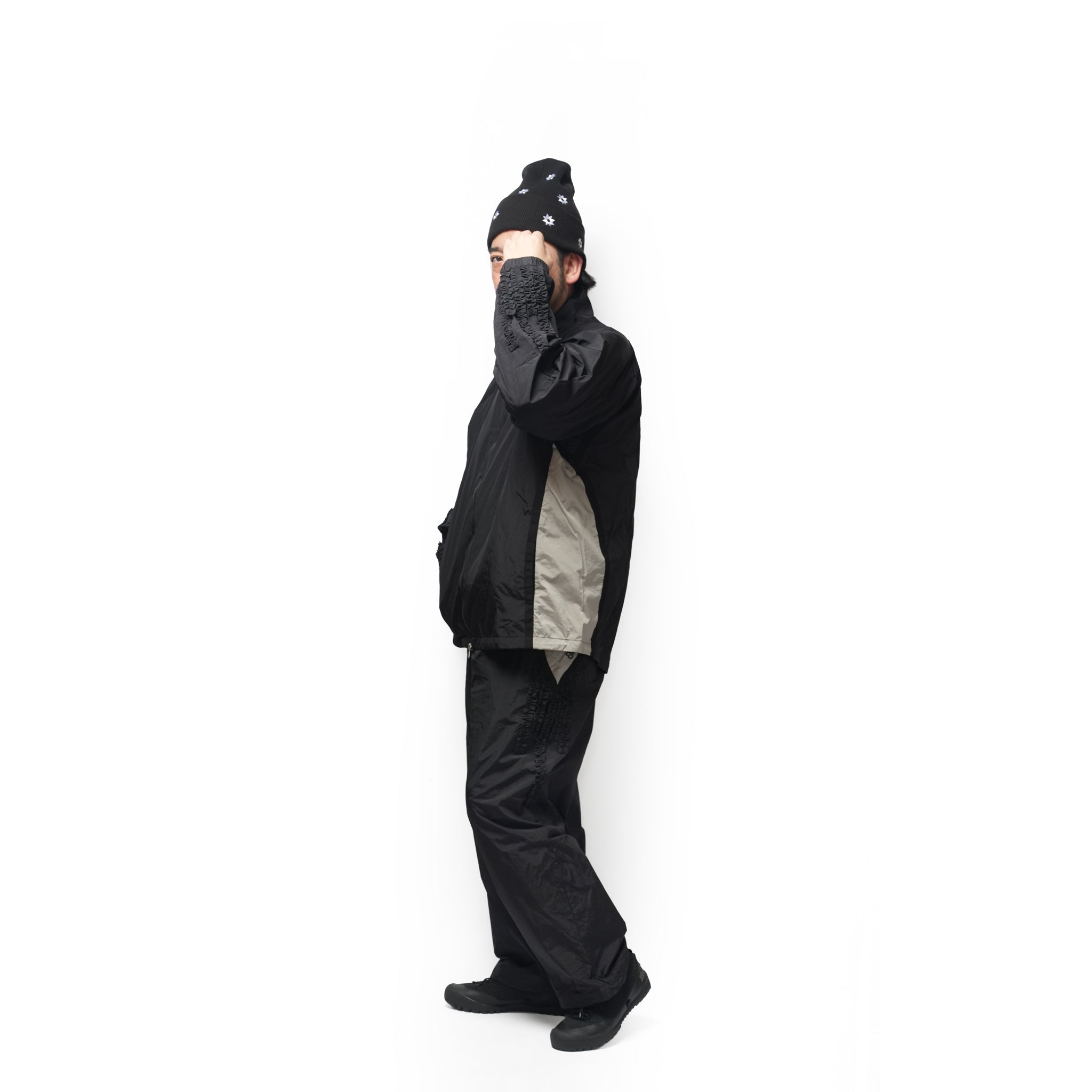 Nylon Ruffle Jacket – Black | NICK GEAR | 入荷予定アイテム