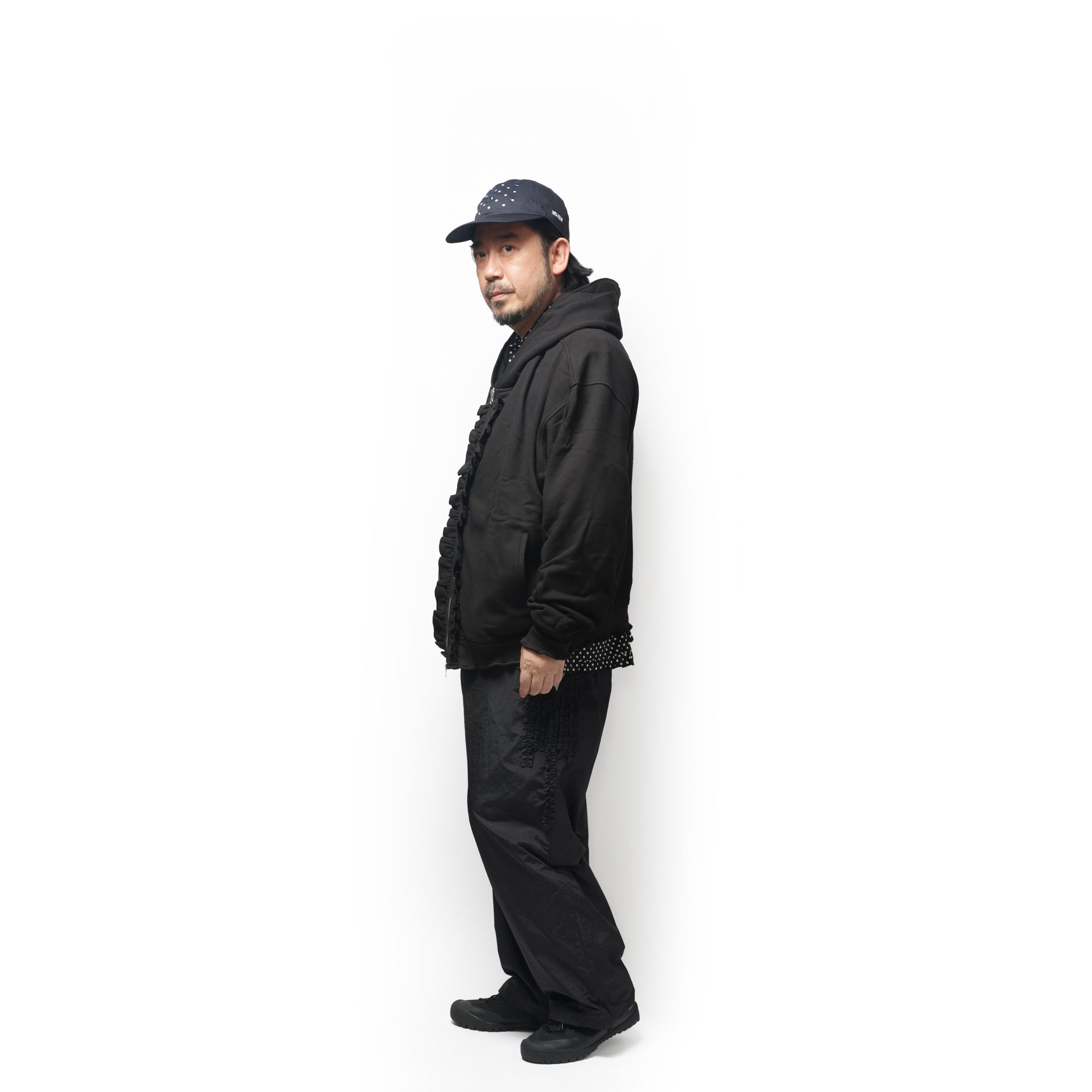 Frill Zip up sweat – Black | NICK GEAR | 入荷予定アイテム