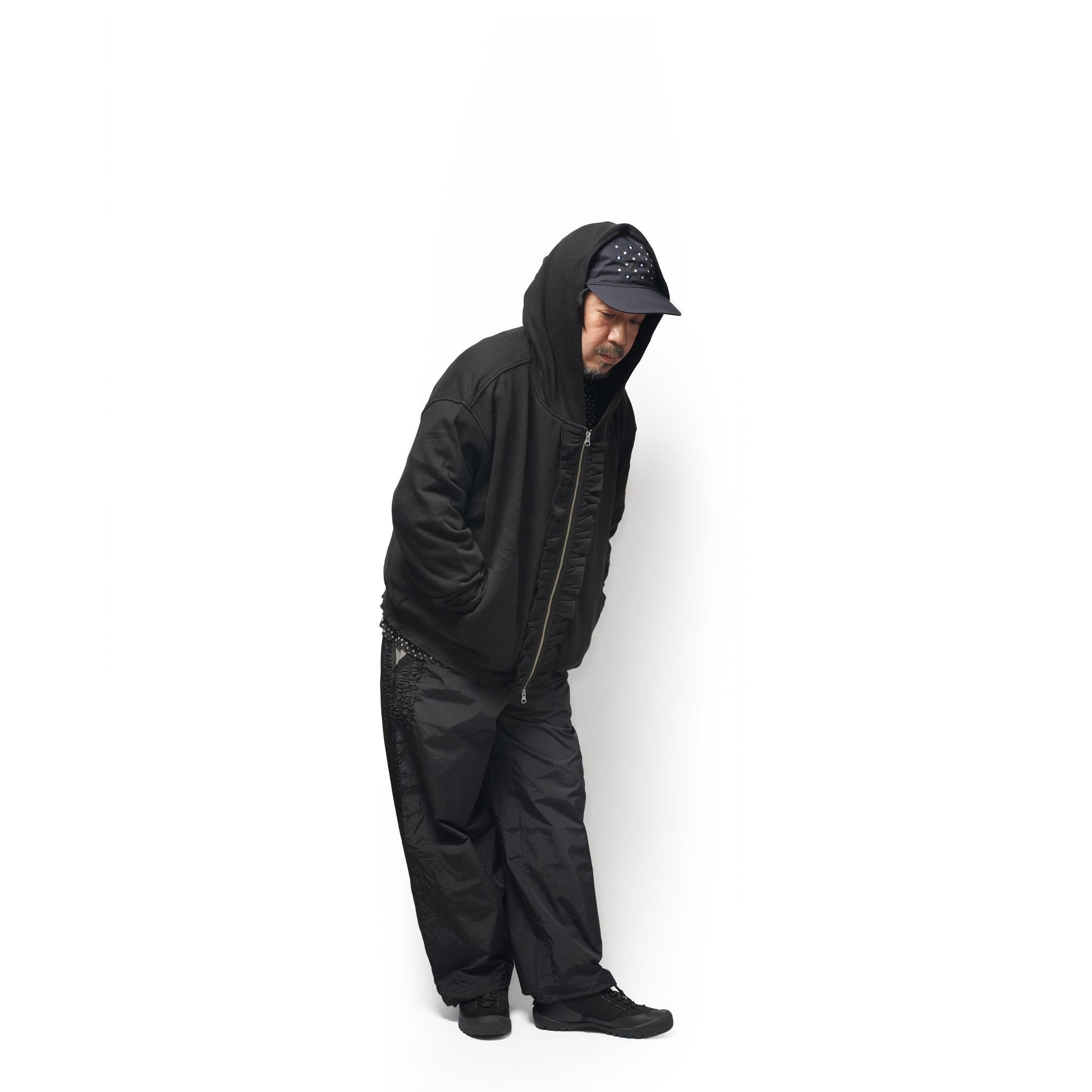 Frill Zip up sweat – Black | NICK GEAR | 入荷予定アイテム