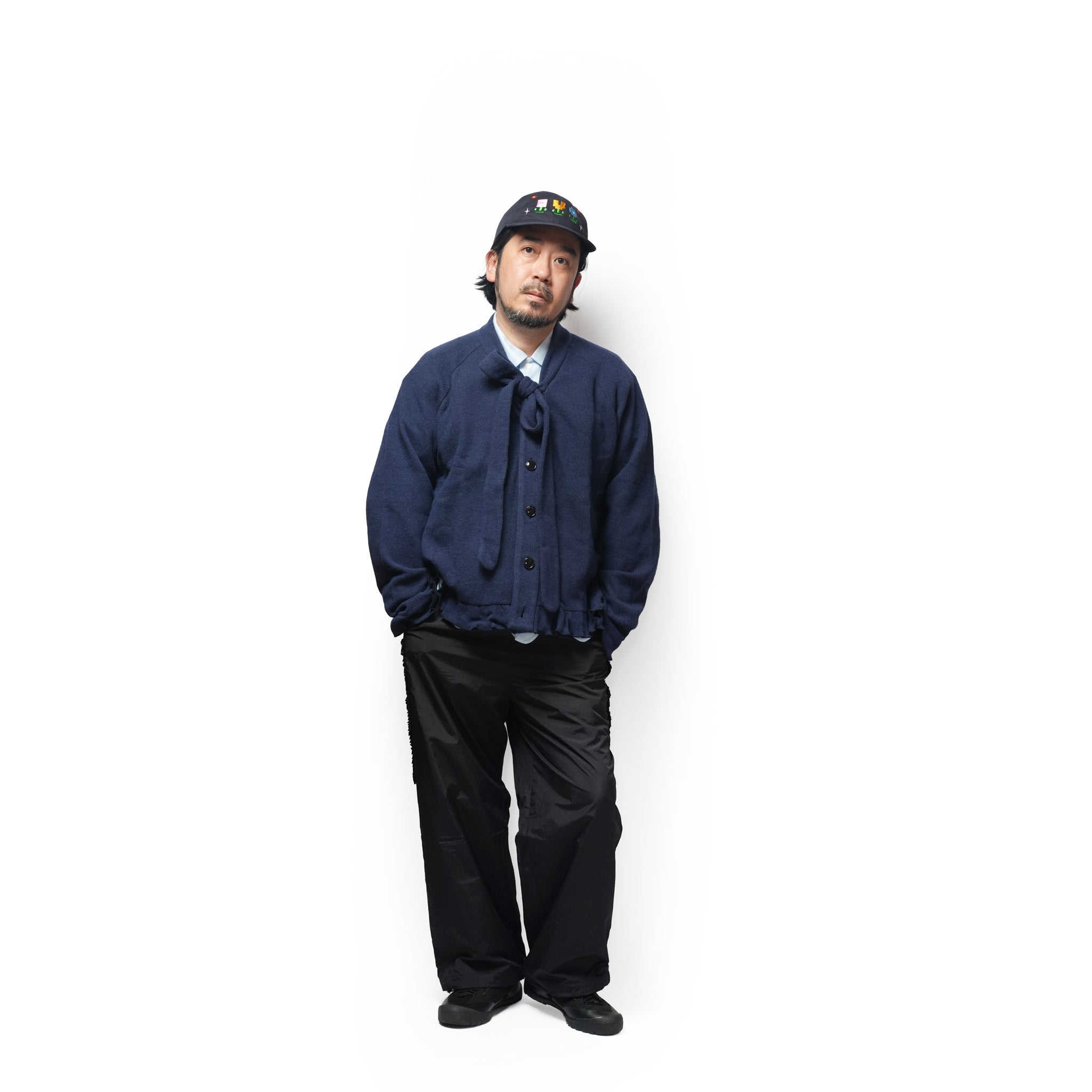 Bow tie cardigan – Navy | NICK GEAR | 入荷予定アイテム