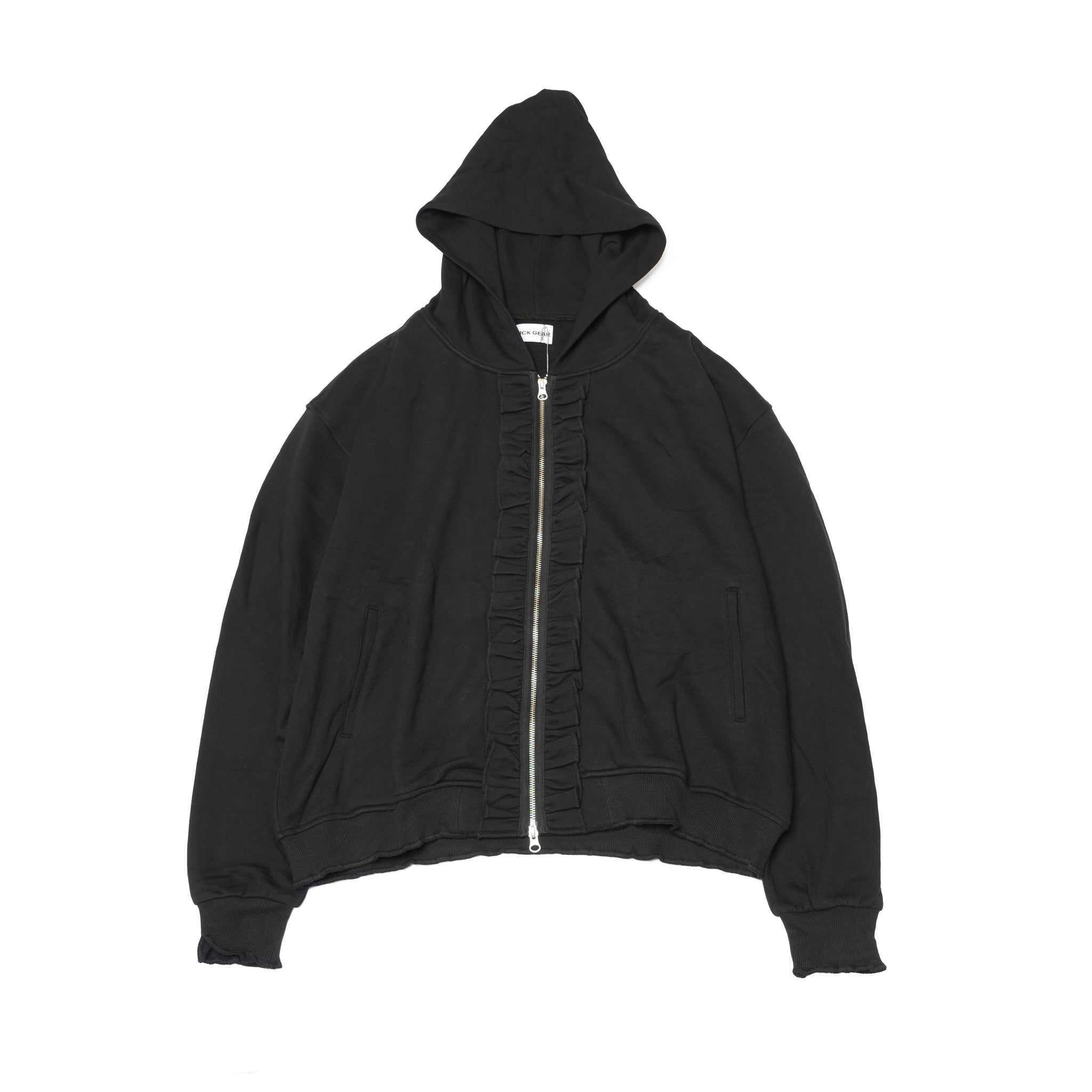 Frill Zip up sweat – Black | NICK GEAR | 入荷予定アイテム
