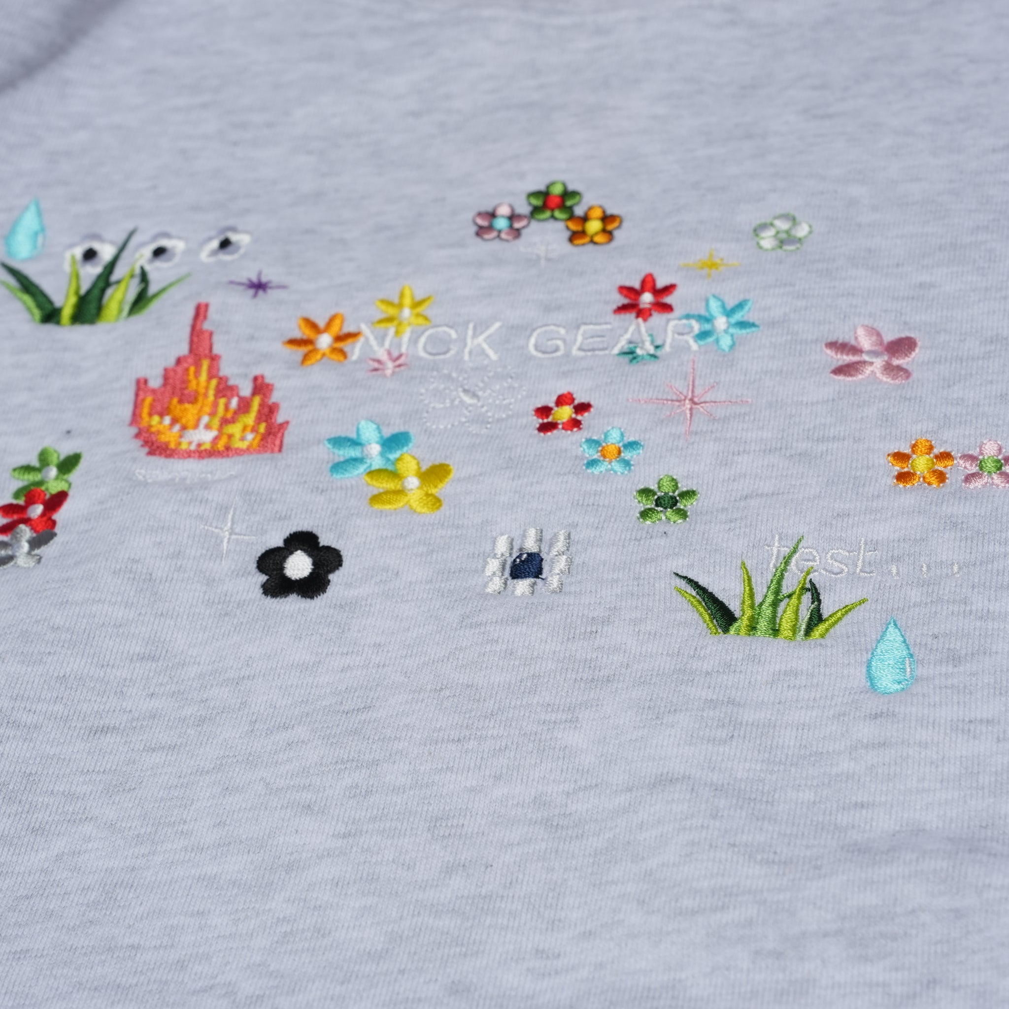 Sample embroidery sweat – Gray | NICK GEAR | 入荷予定アイテム