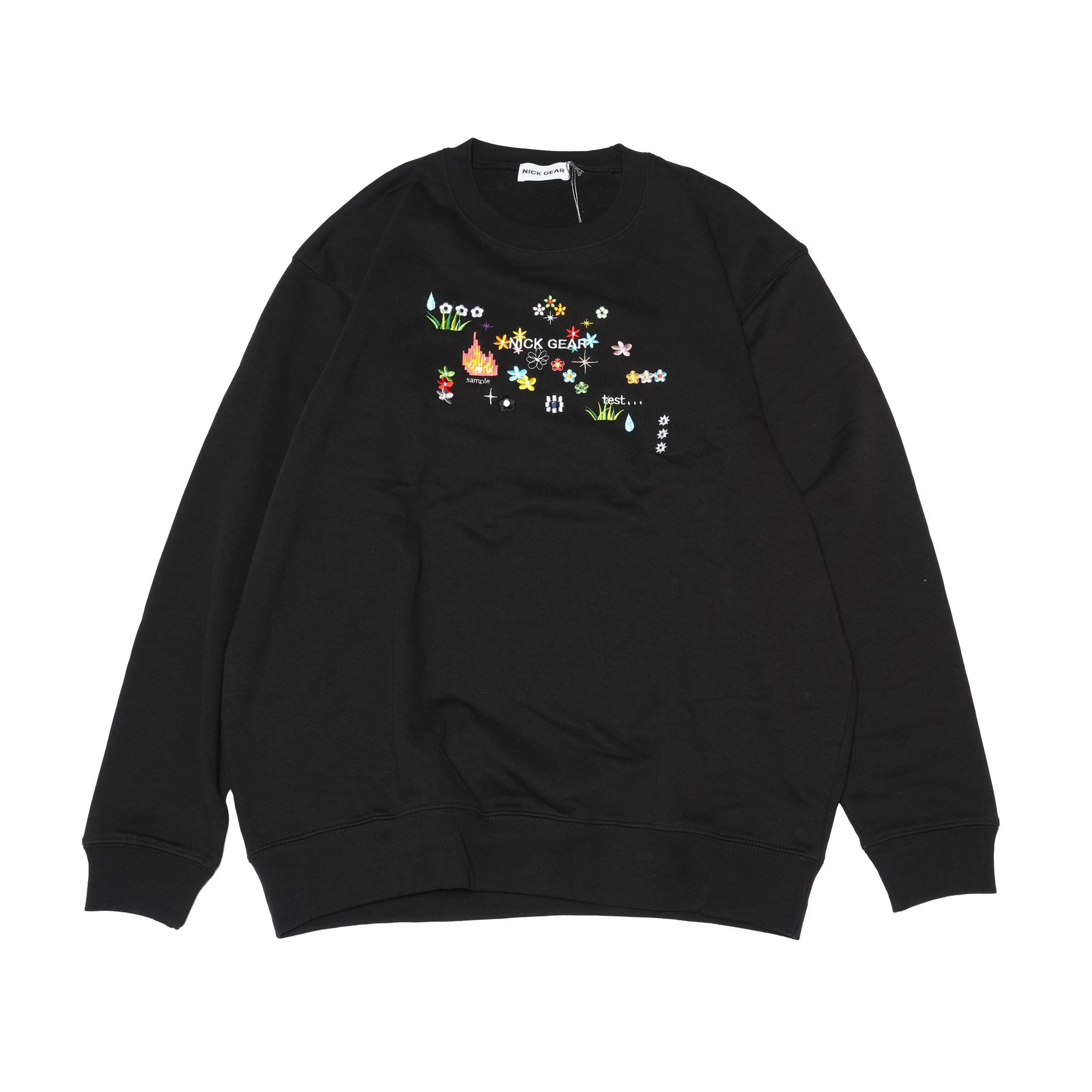 Sample embroidery sweat – Black | NICK GEAR | 入荷予定アイテム