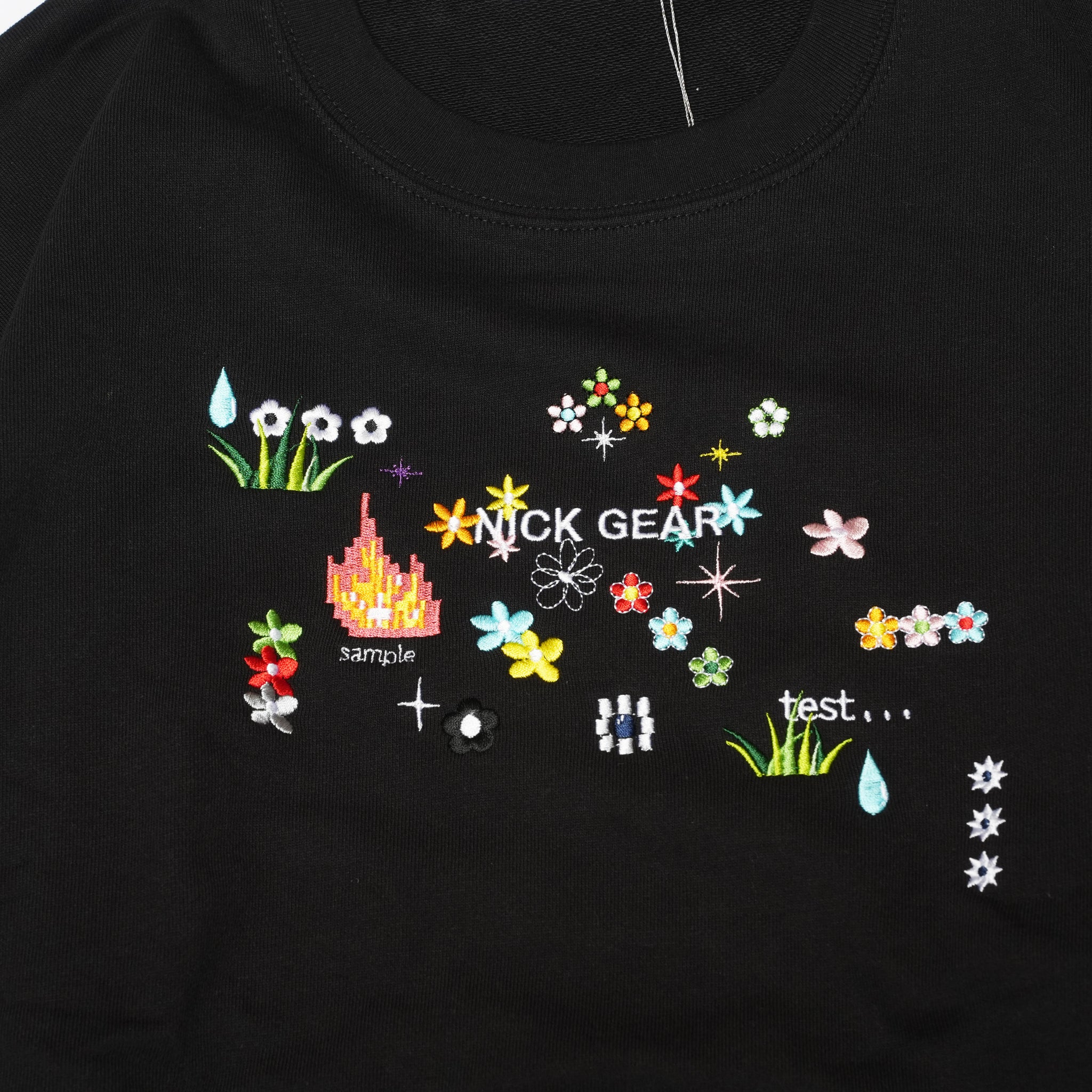 Sample embroidery sweat – Black | NICK GEAR | 入荷予定アイテム