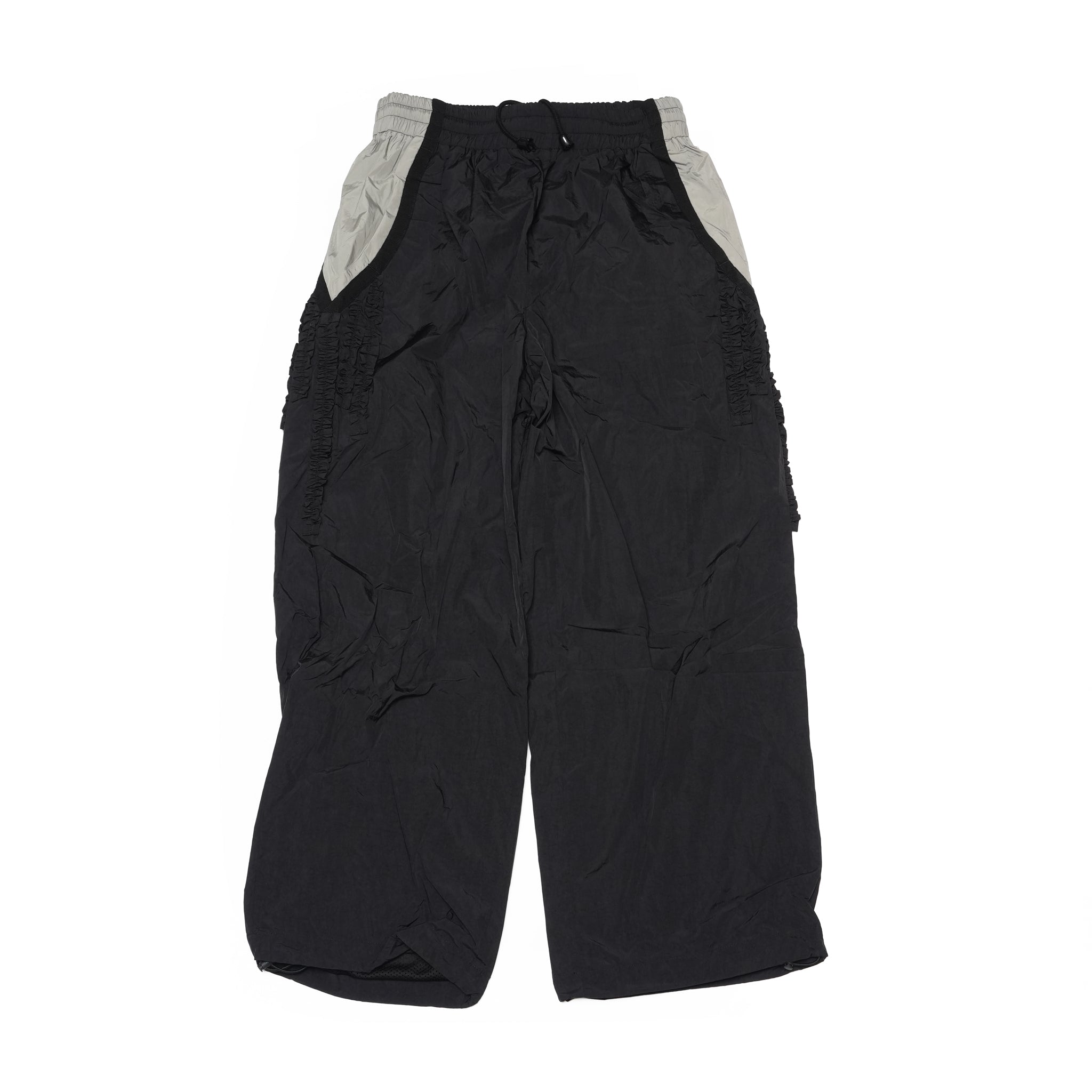 Nylon Ruffle pants – Black | NICK GEAR | 入荷予定アイテム