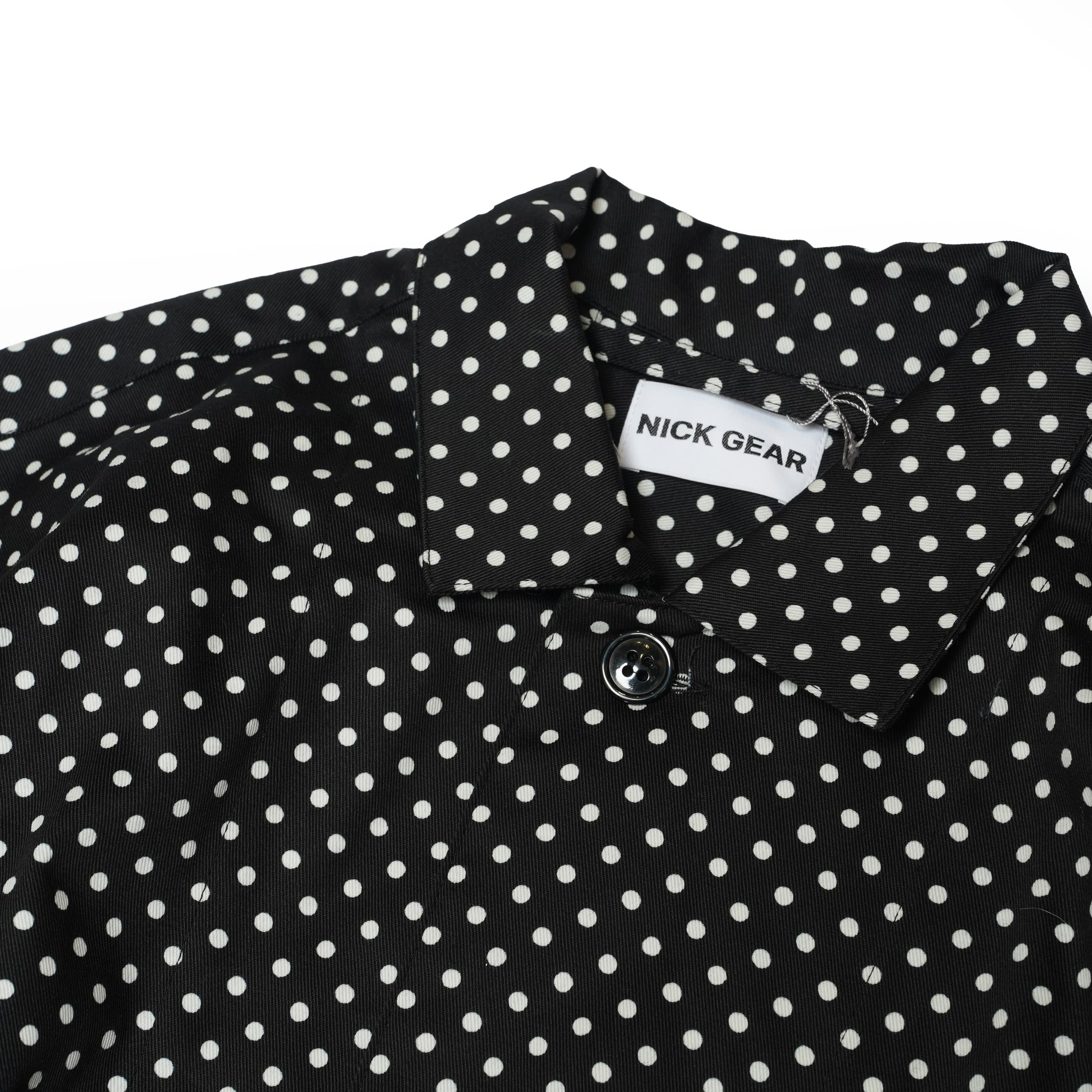 Dot Gather shirt – Black | NICK GEAR | 入荷予定アイテム