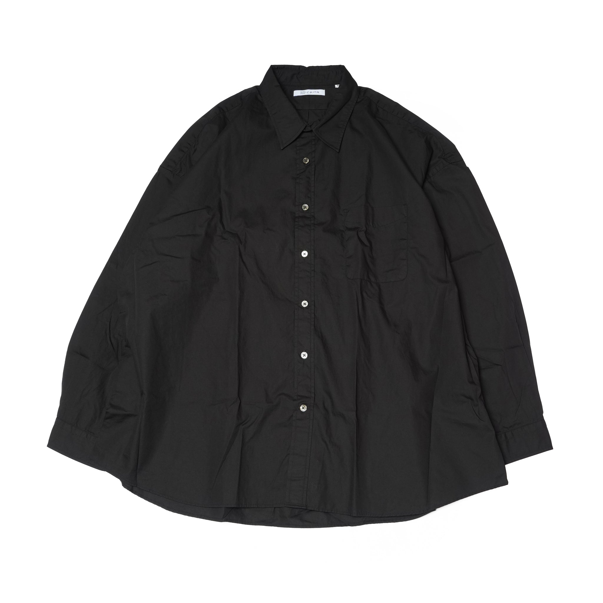 REGULAR WIDE SHIRT-BROAD – Black | CATTA