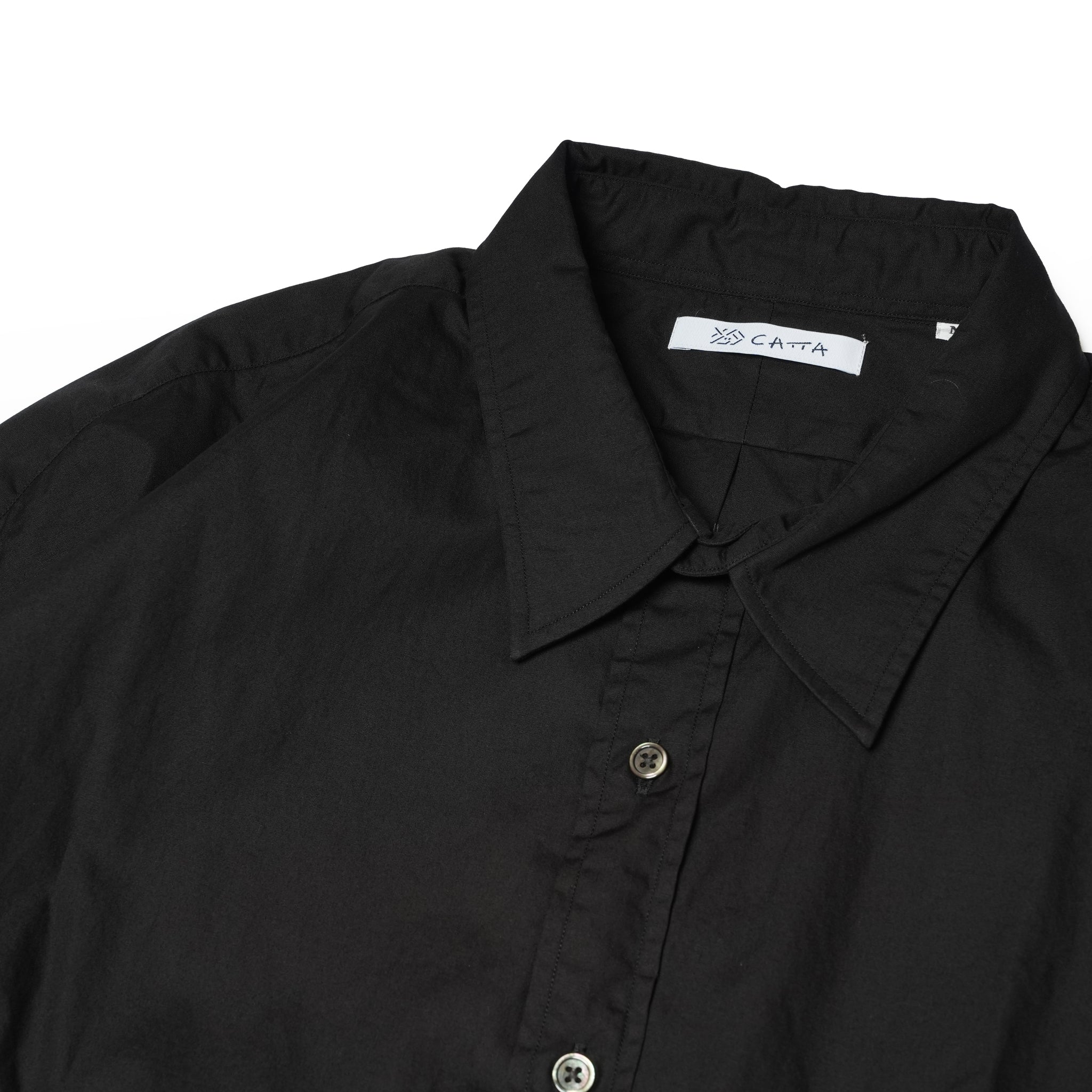 REGULAR WIDE SHIRT-BROAD – Black | CATTA