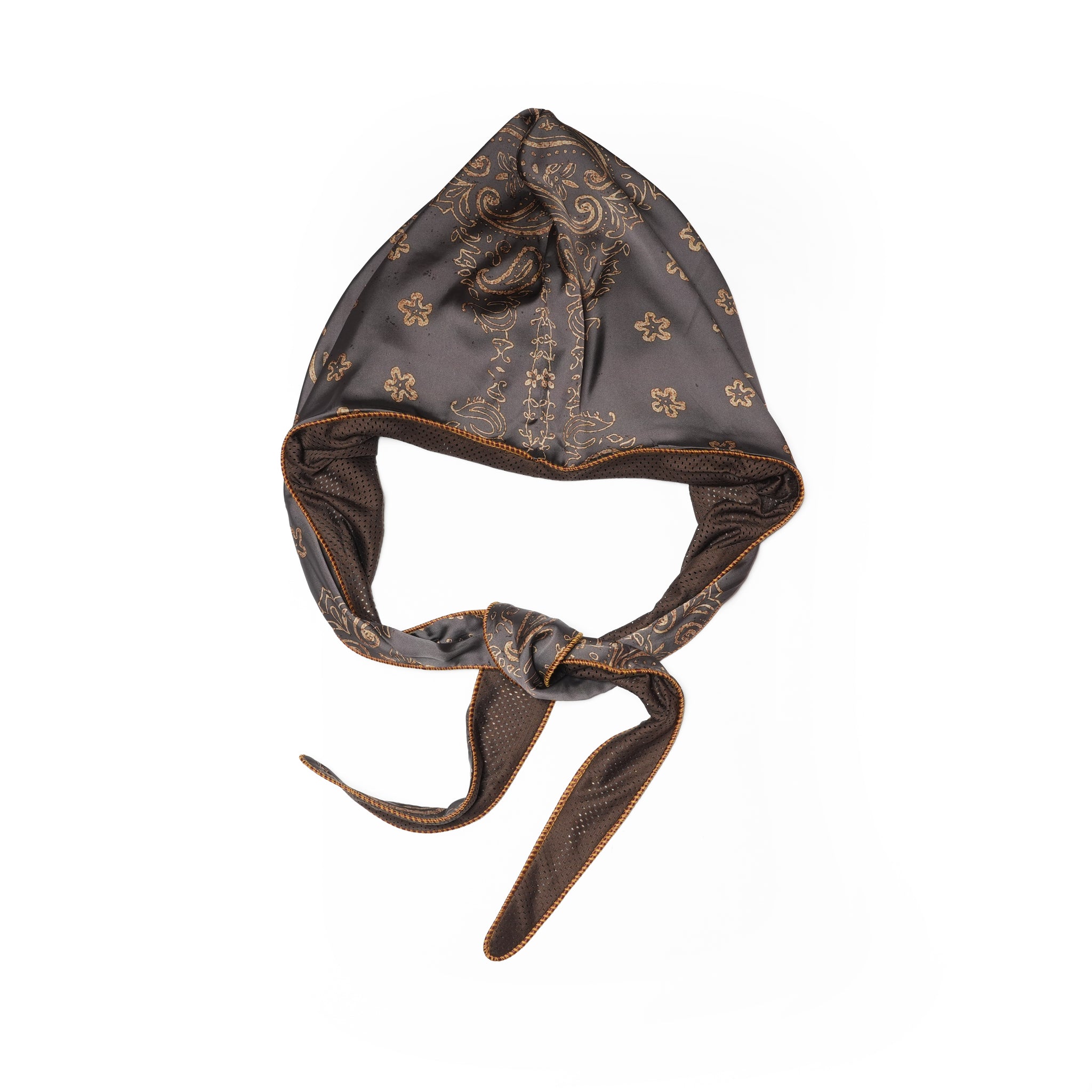 (A)crypsis® Amoeba Paisley Hooded Scarf - Coffee Gold