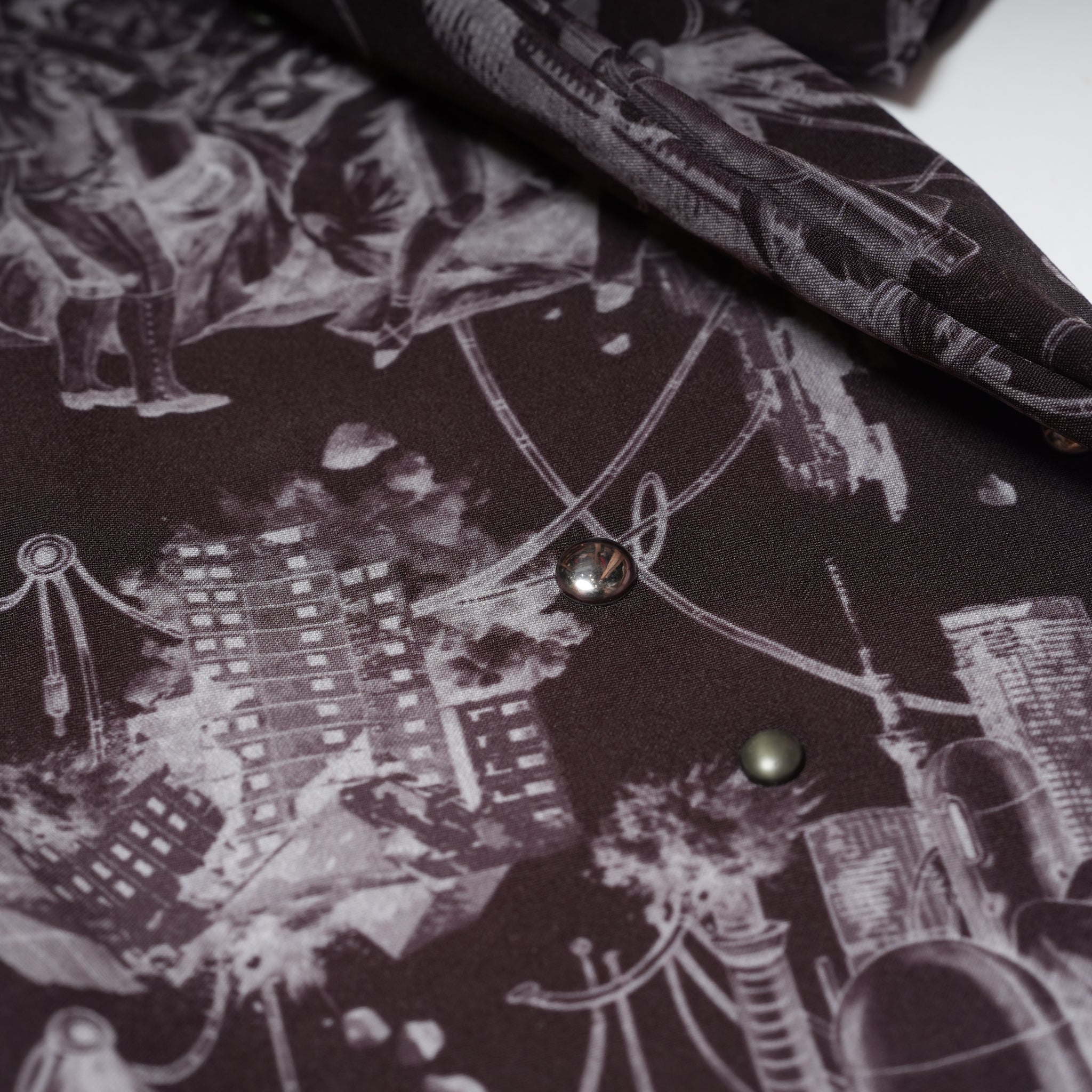 Seivson x (A)crypsis METAL GEM HAWAIIAN SHIRT - BLACK