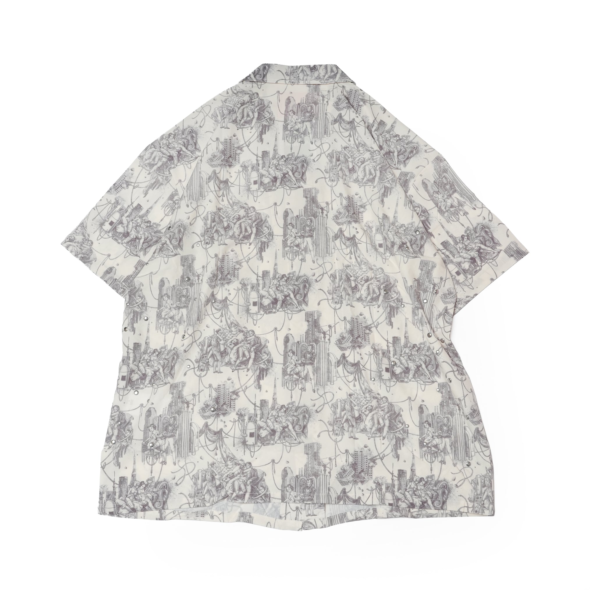 Seivson x (A)crypsis METAL GEM HAWAIIAN SHIRT - BLUE