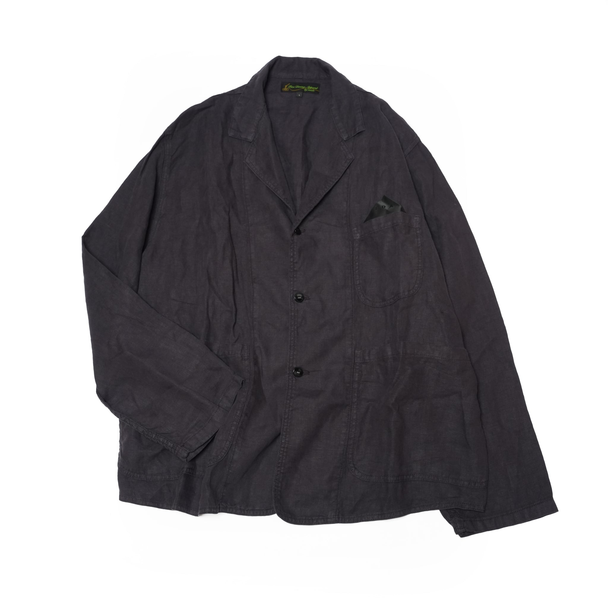 F.D.A. Black Sesame Linen Dinner Jacket | Meals Clothing