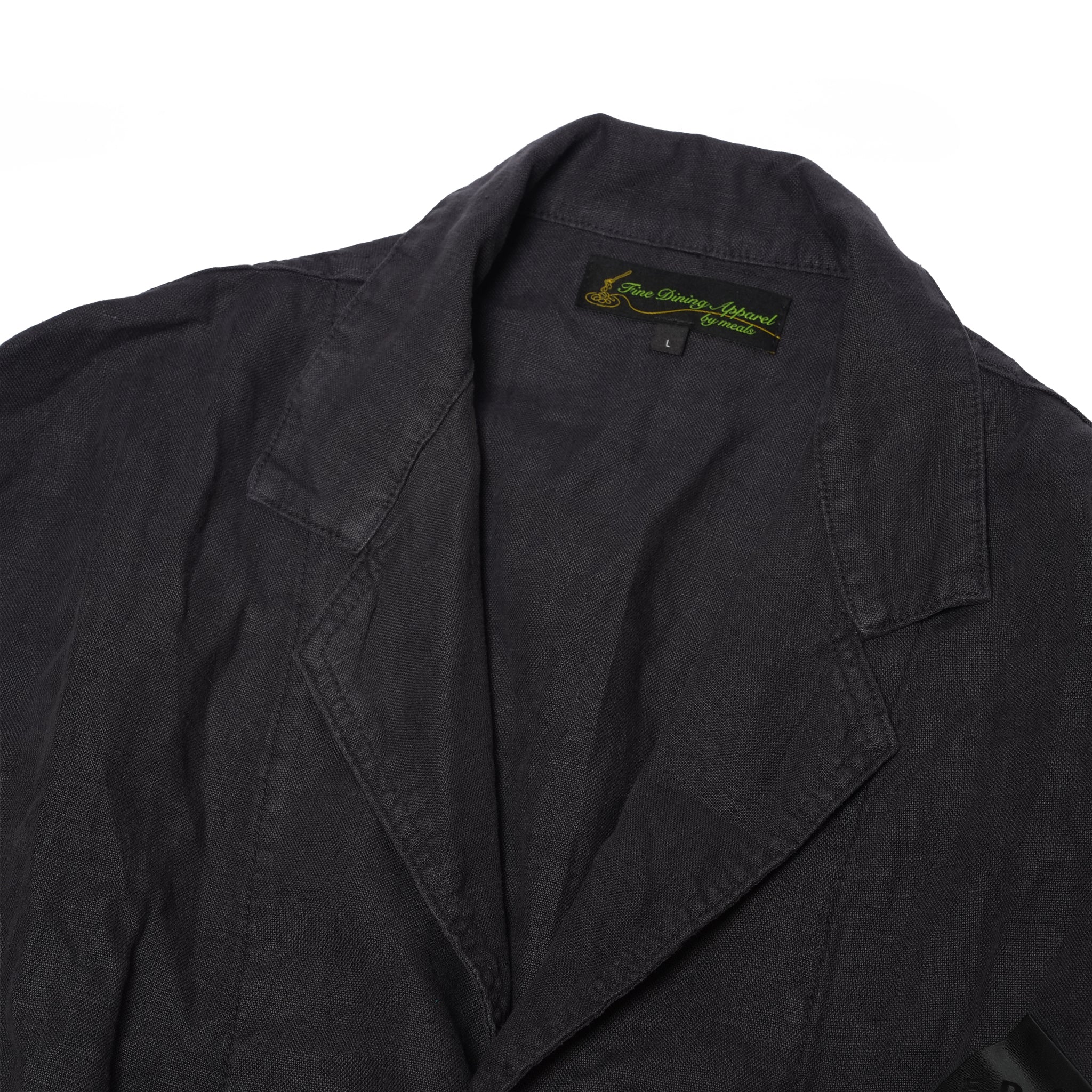 F.D.A. Black Sesame Linen Dinner Jacket | Meals Clothing