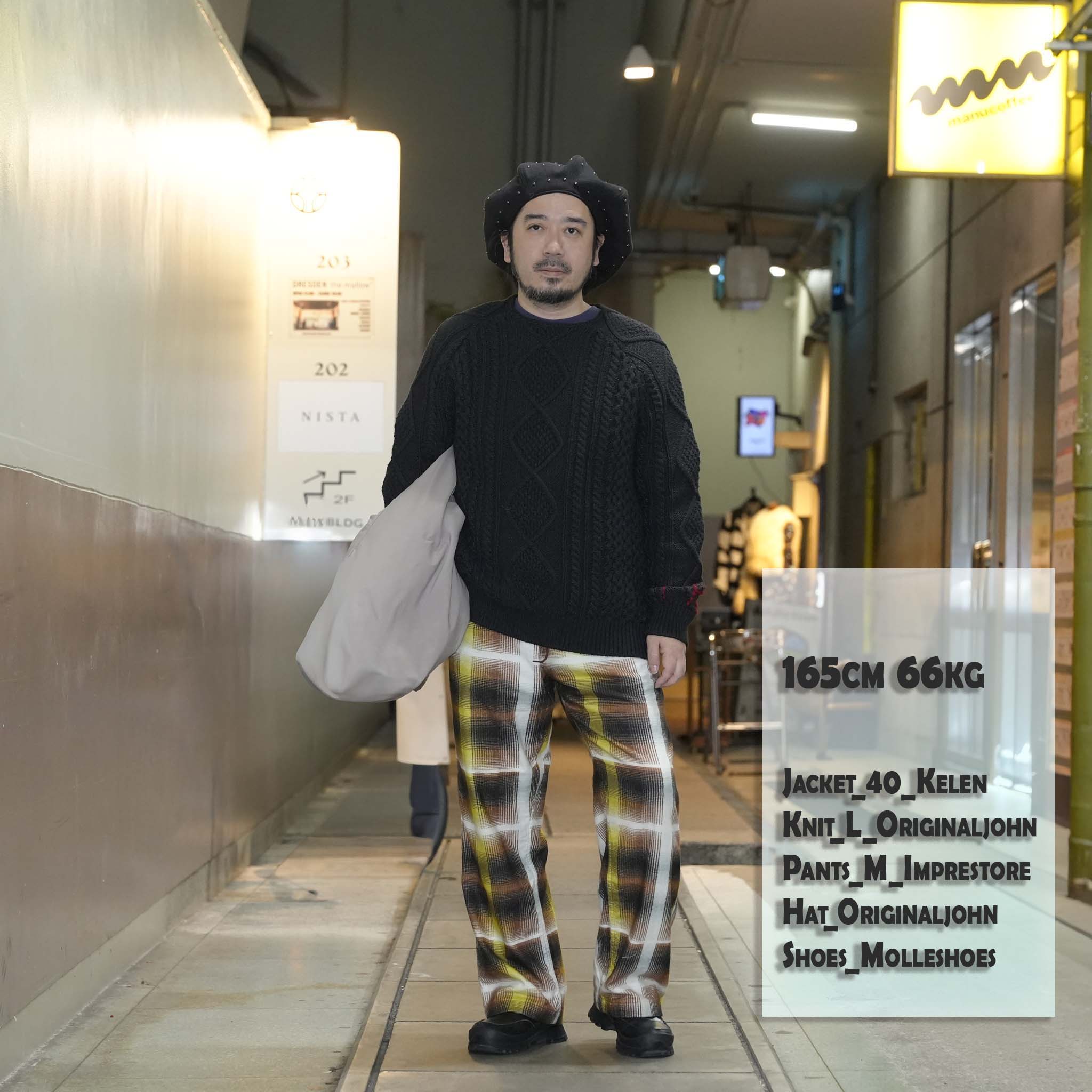 WASHED ALAN KNIT JUMPER | Color_Black | No_25-3-KT01【ORIGINAL JOHN_オリジナルジョン】