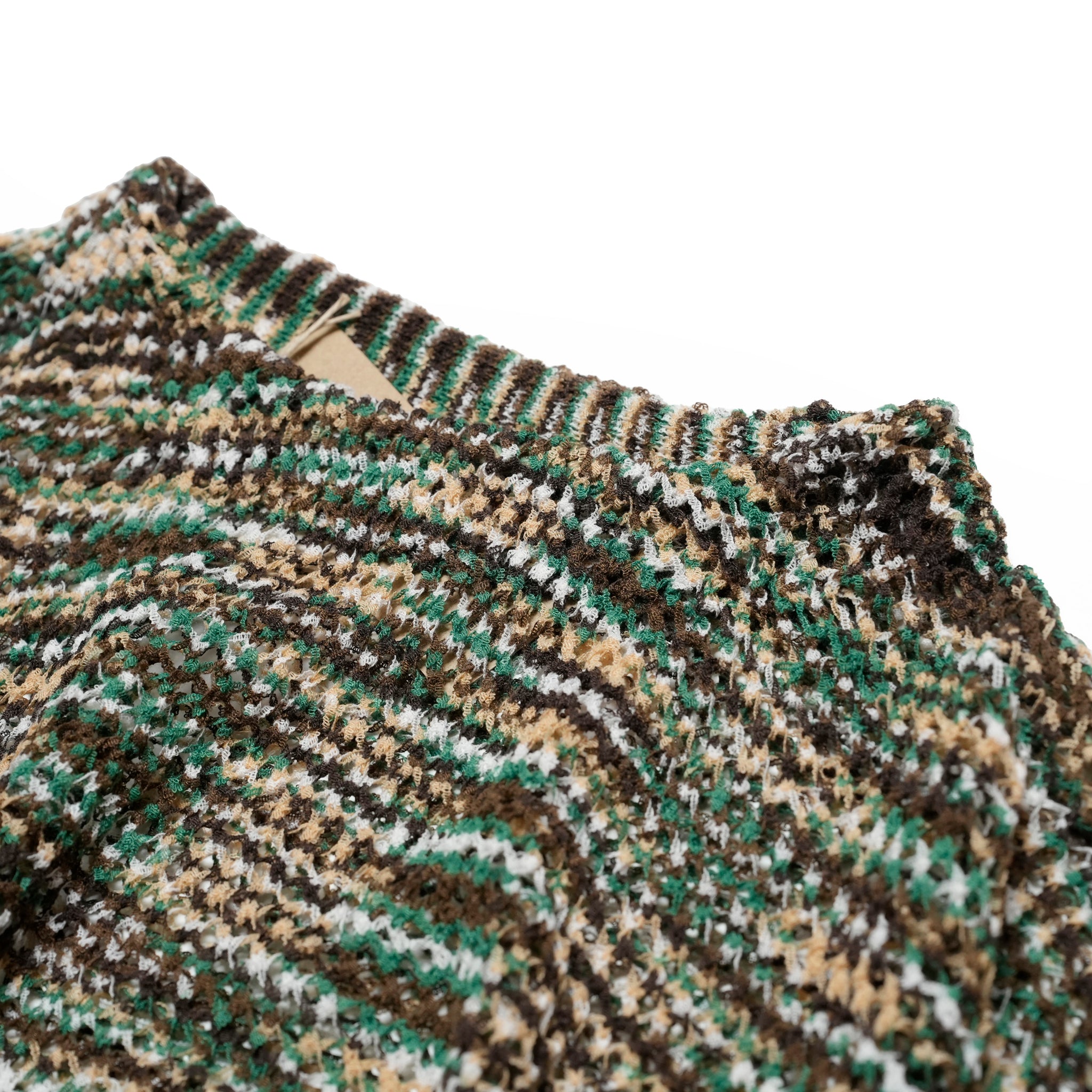 Crew Neck Loop Yarn Gradient Dyeing See-through LS Knit | Color:Green【APHLOTUS_アプロタス】 | 217628_230_green