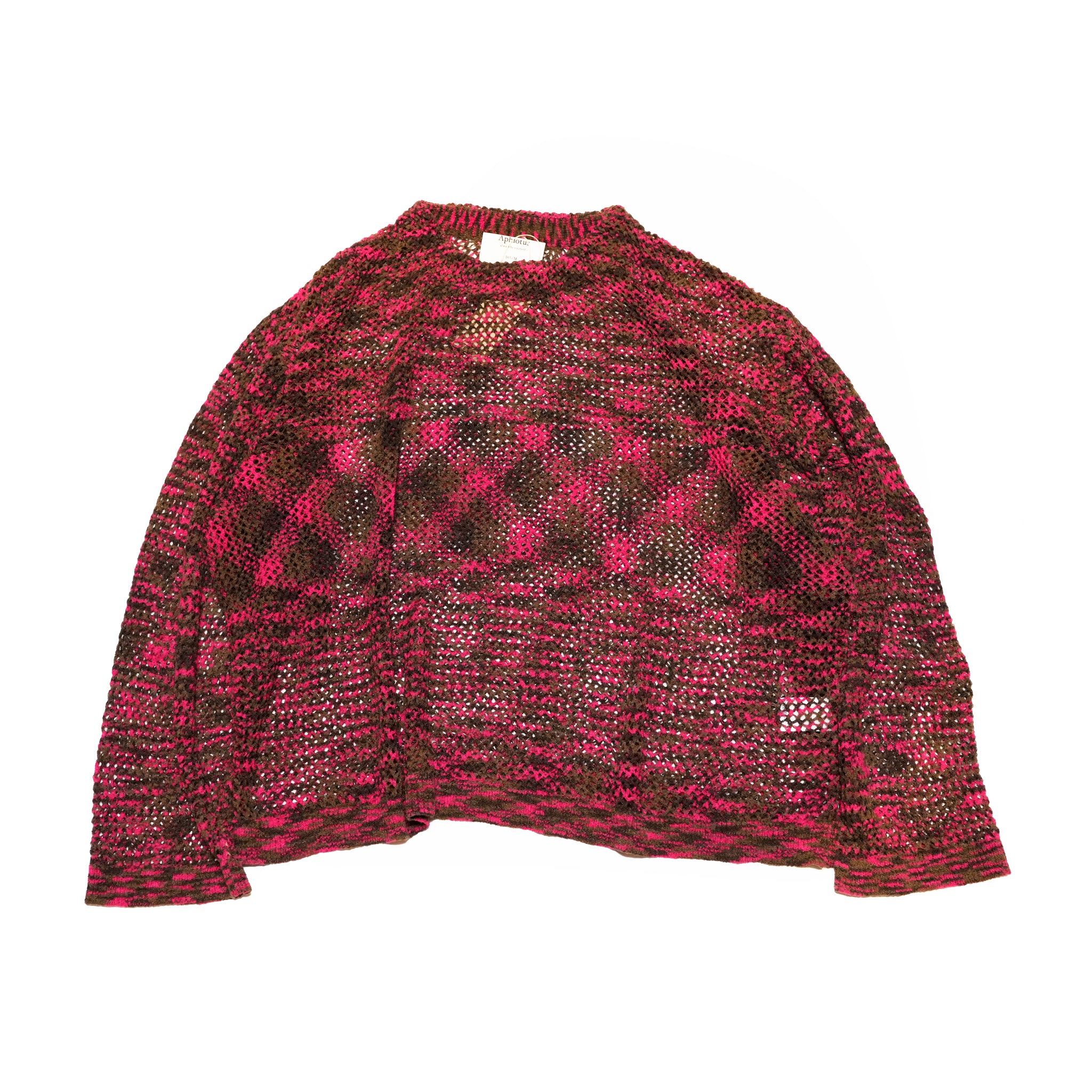 Crew Neck Loop Yarn Gradient Dyeing See-through LS Knit | Color:Pink【APHLOTUS_アプロタス】 | 217628_190_pink