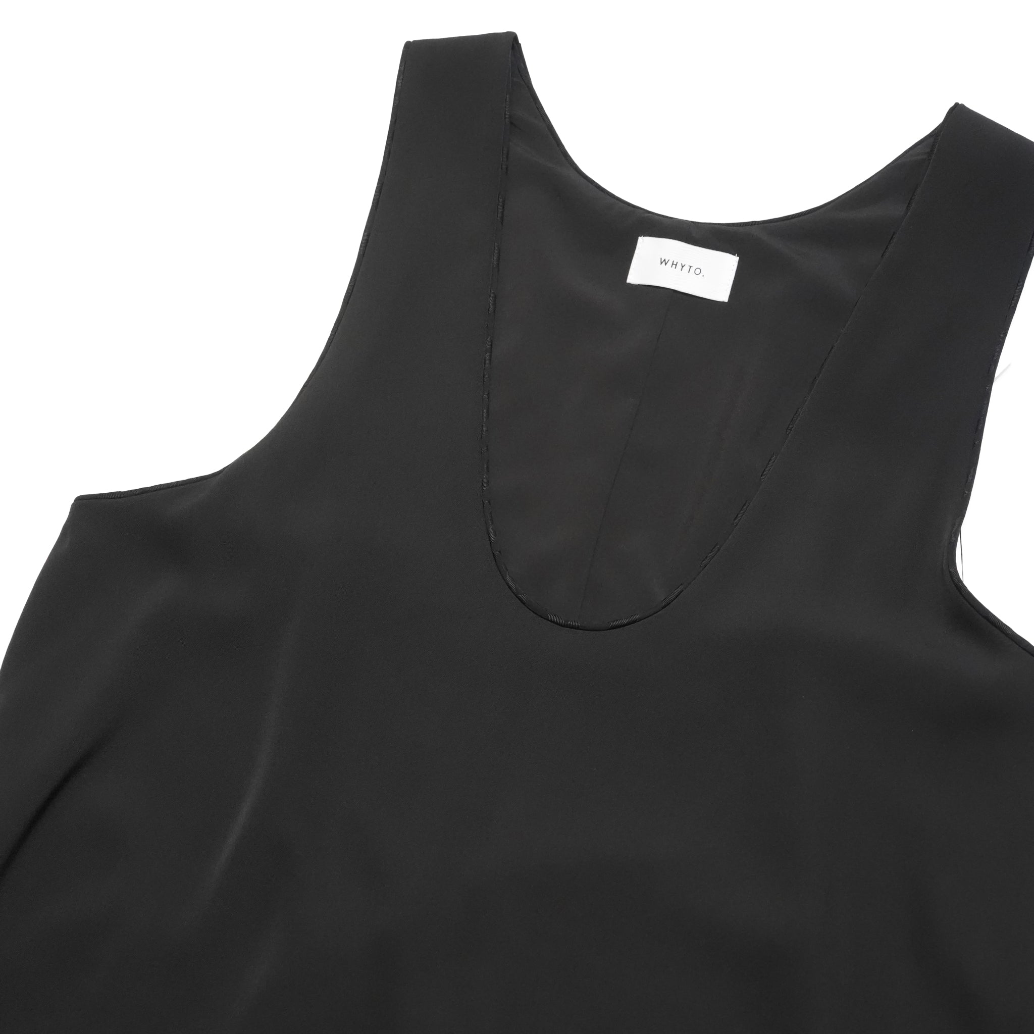 u neck cocoon dress – Black | WHT26HOP4079_Black | WHYTO