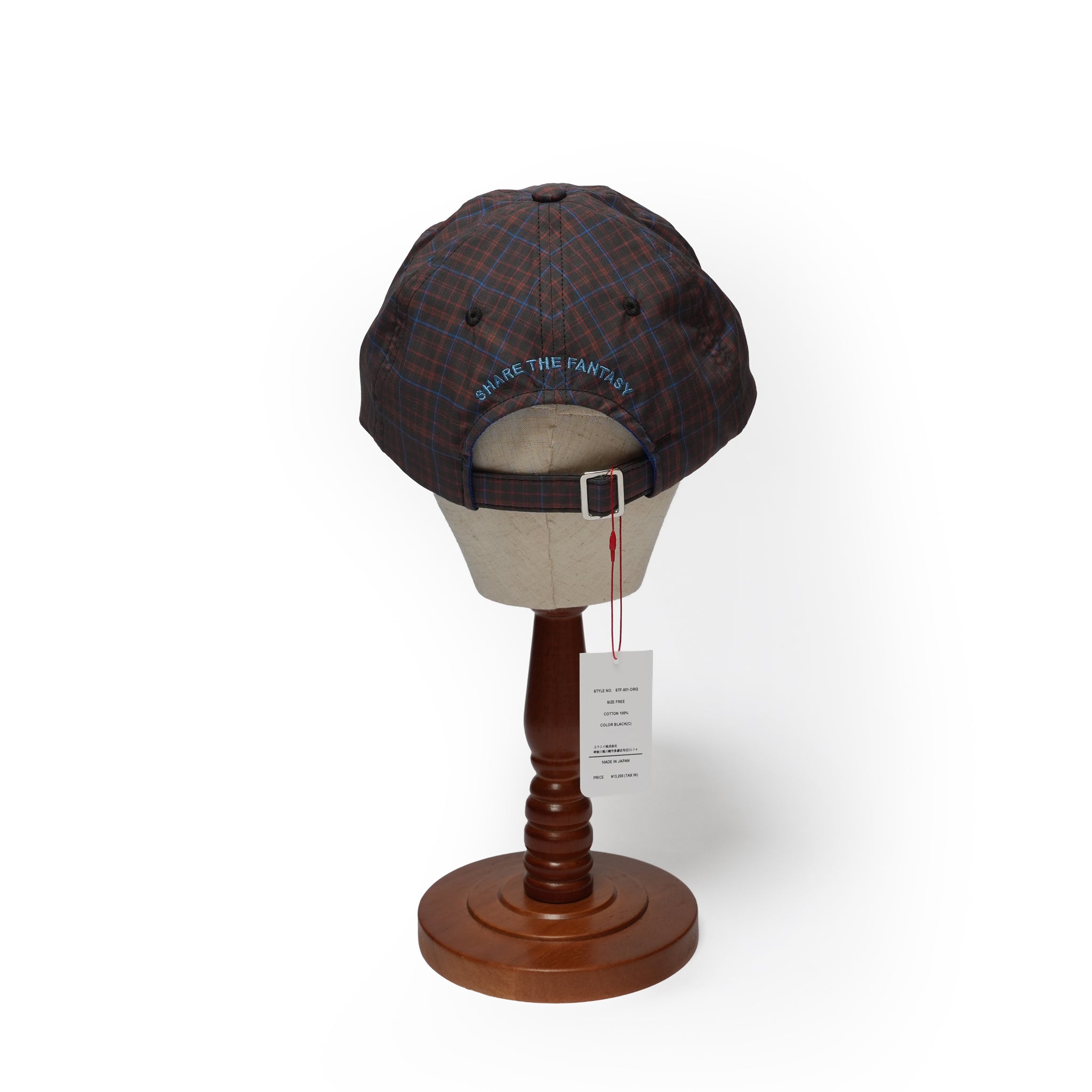 6 PANEL LONG BRIM CAP – Black(Check) | SHARE THE FANTASY
