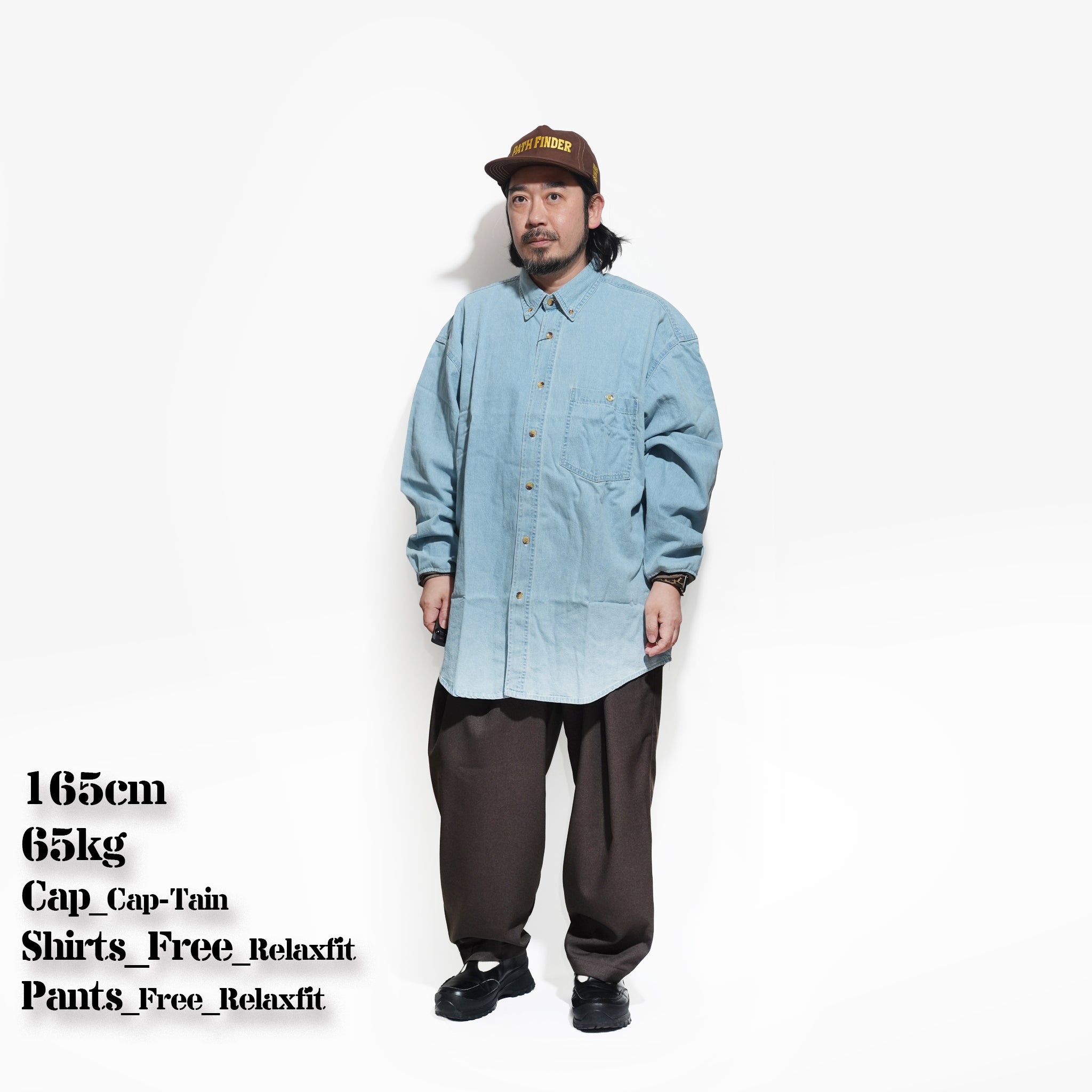 №150 [ COBRA CustomDenimShirt ]  – Denim × SF rib | RELAX FIT