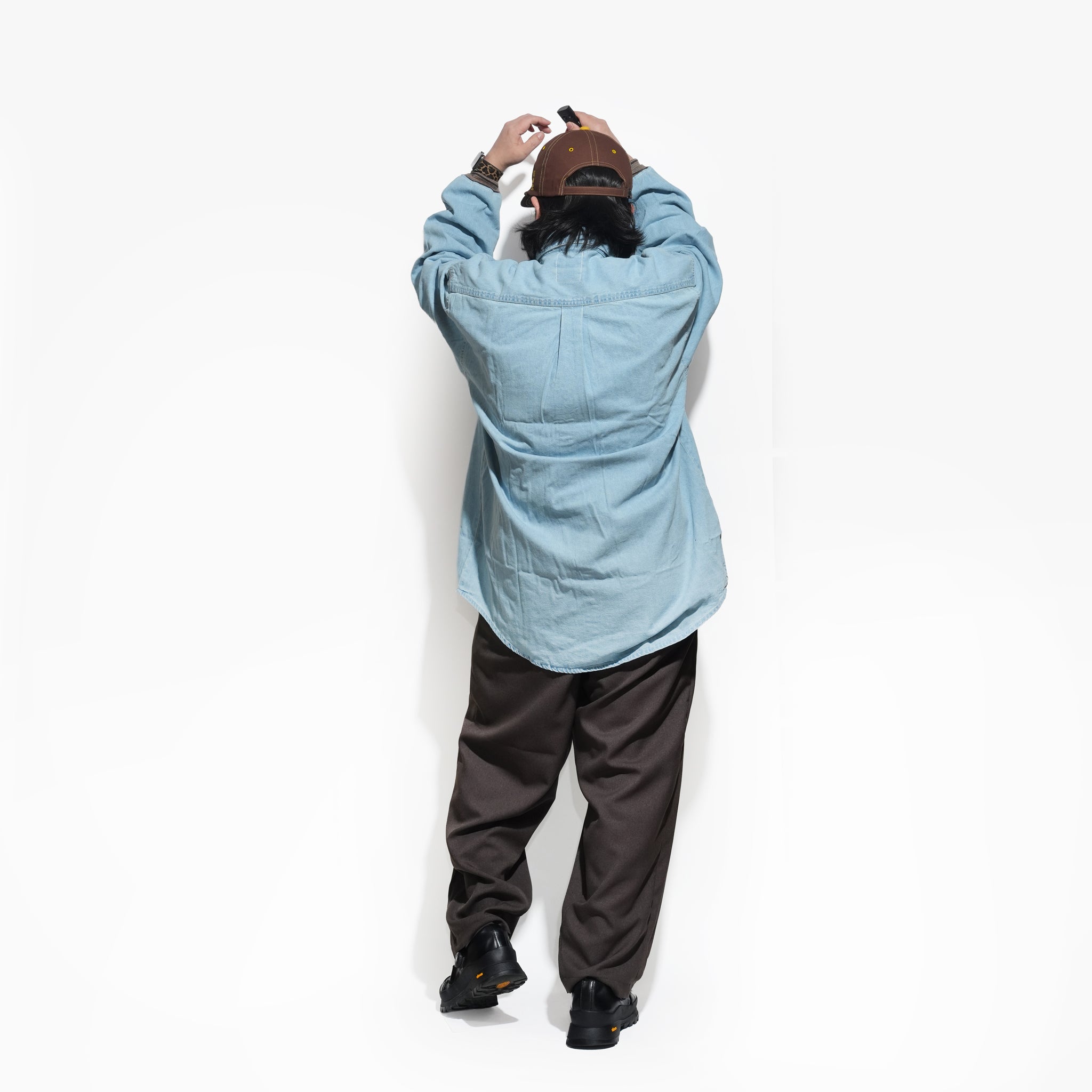 №150 [ COBRA CustomDenimShirt ]  – Denim × SF rib | RELAX FIT