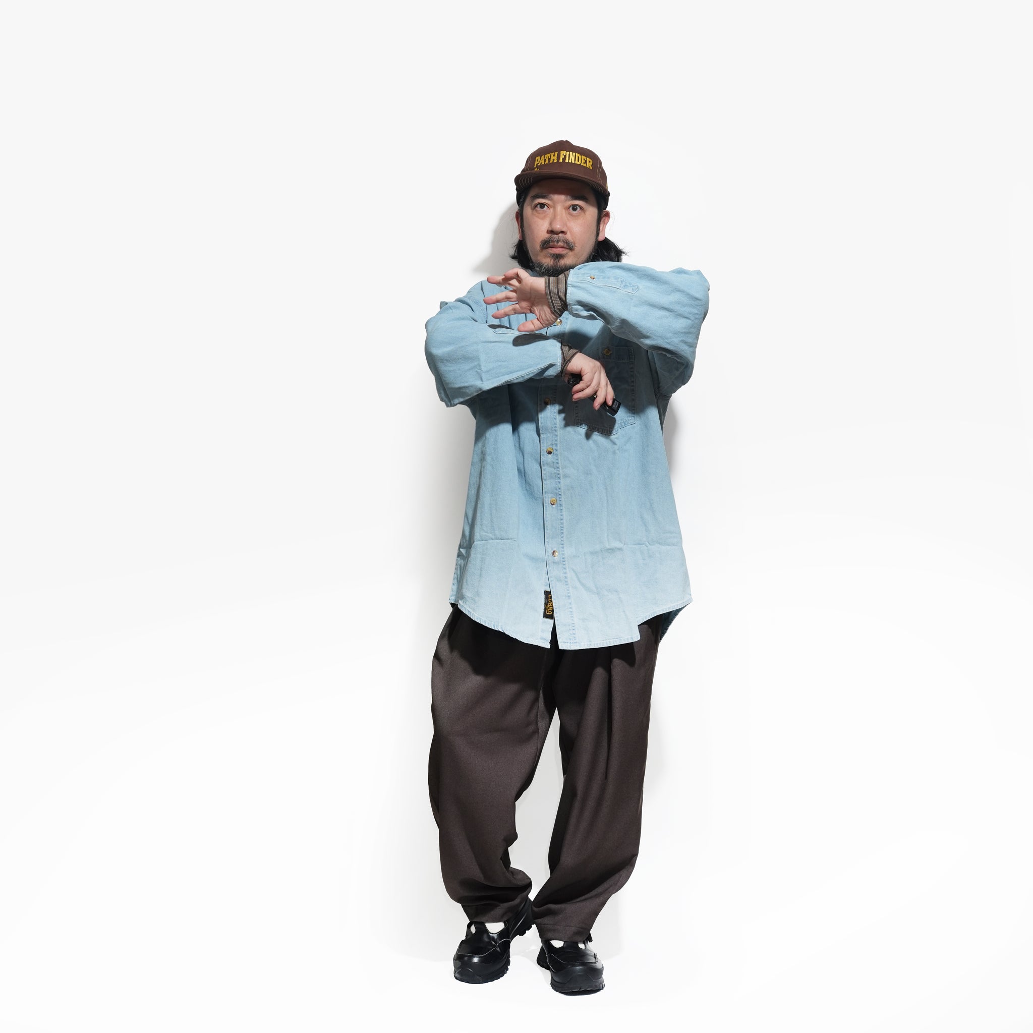 №150 [ COBRA CustomDenimShirt ]  – Denim × SF rib | RELAX FIT