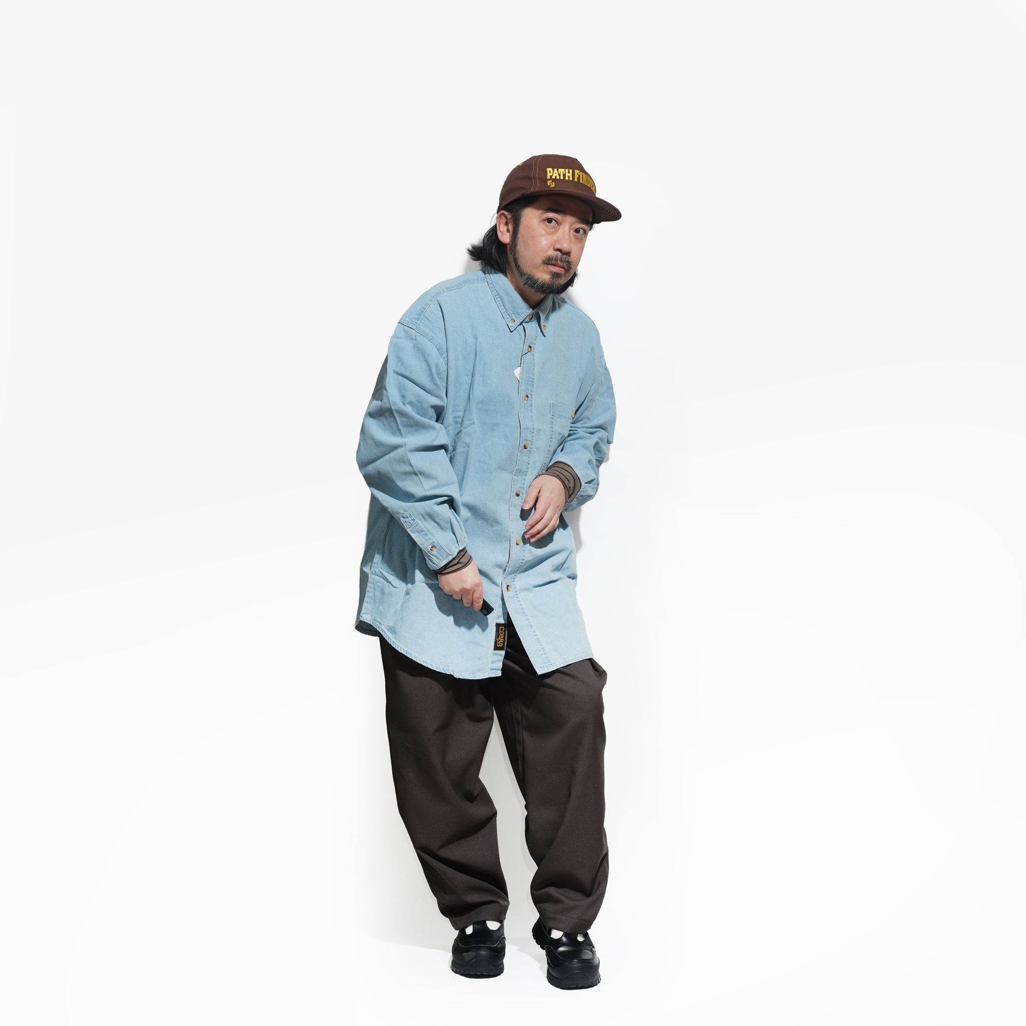 №150 [ COBRA CustomDenimShirt ]  – Denim × SF rib | RELAX FIT