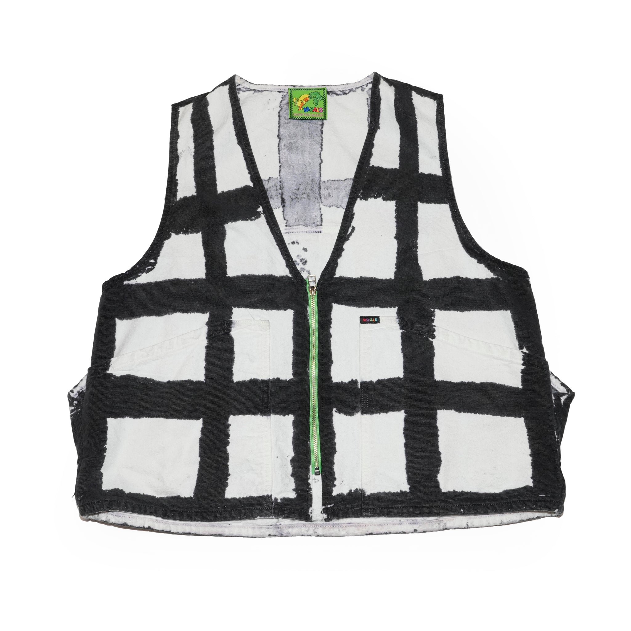 Licorice Check Work Vest【MEALS CLOTHING_ミールズクロージング】