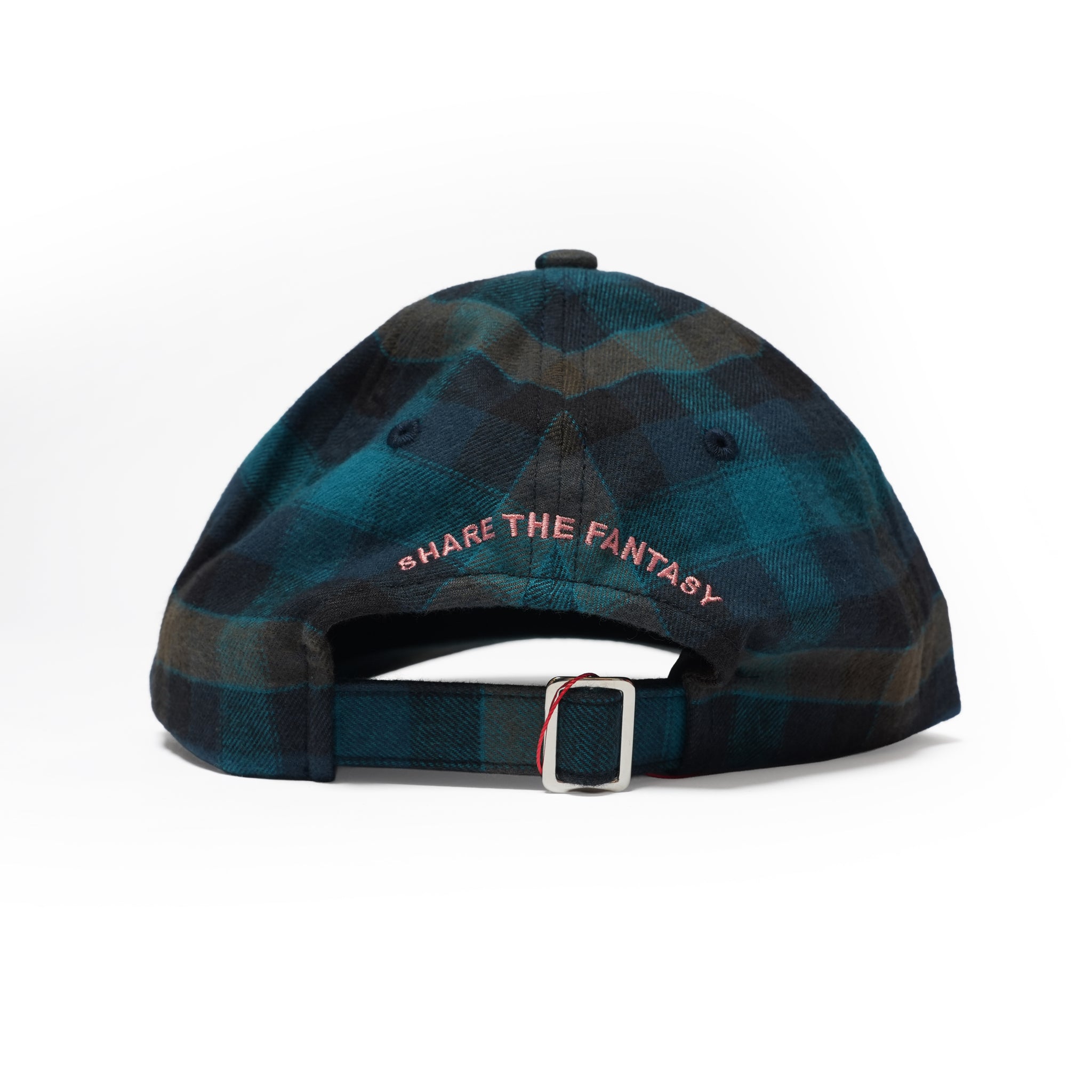 6 PANEL LONG BRIM CAP – Blush Blue(Check) | SHARE THE FANTASY