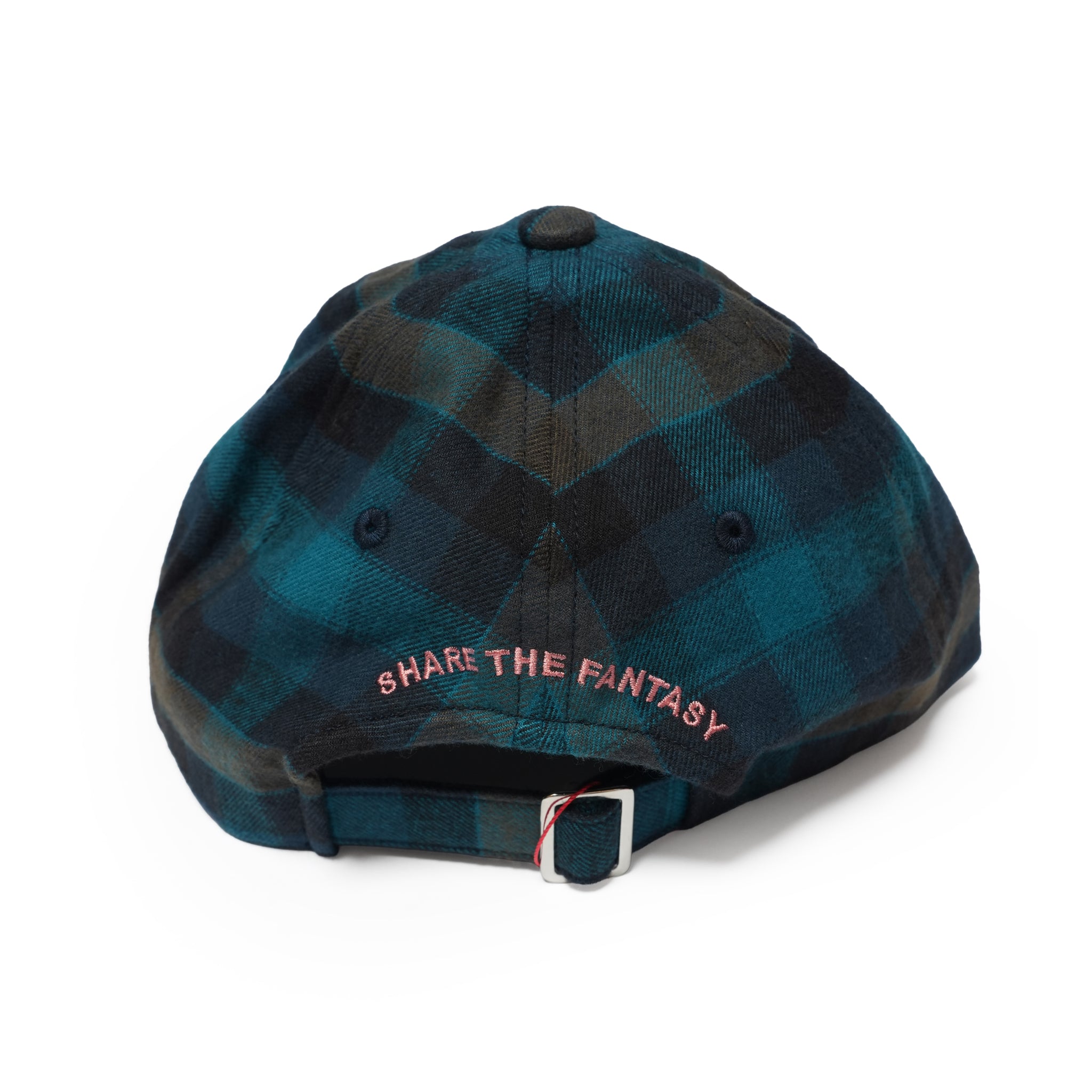 6 PANEL LONG BRIM CAP – Blush Blue(Check) | SHARE THE FANTASY