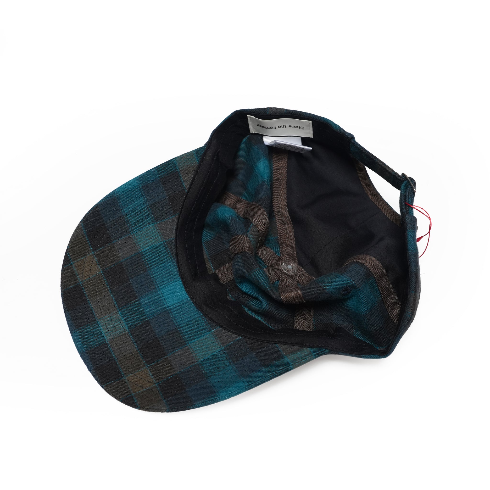 6 PANEL LONG BRIM CAP – Blush Blue(Check) | SHARE THE FANTASY