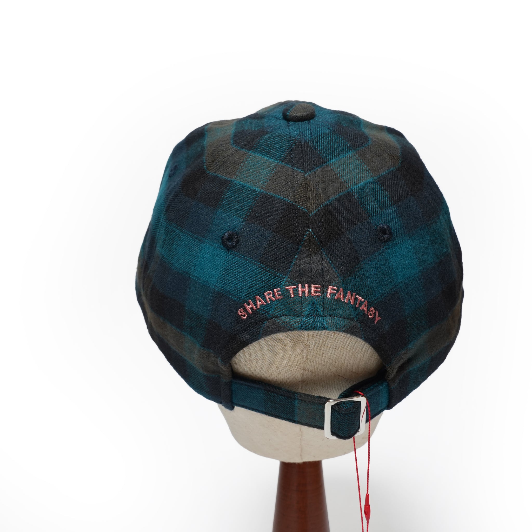6 PANEL LONG BRIM CAP – Blush Blue(Check) | SHARE THE FANTASY