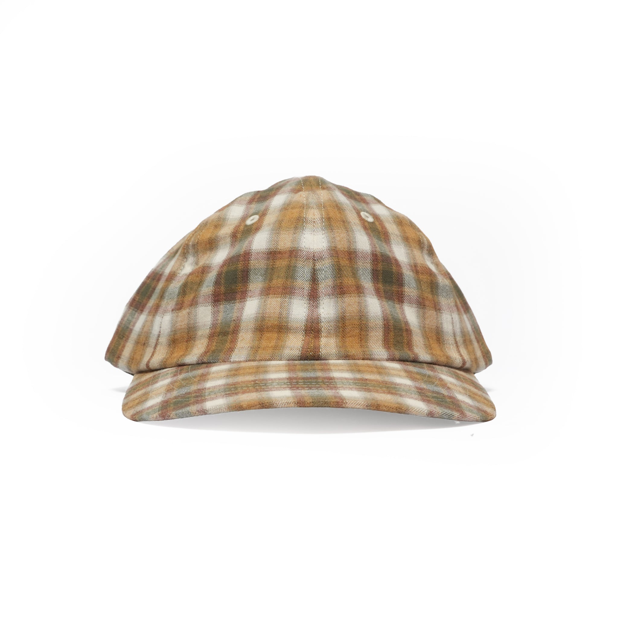 6 PANEL LONG BRIM CAP – Blush Beige(Check) | SHARE THE FANTASY