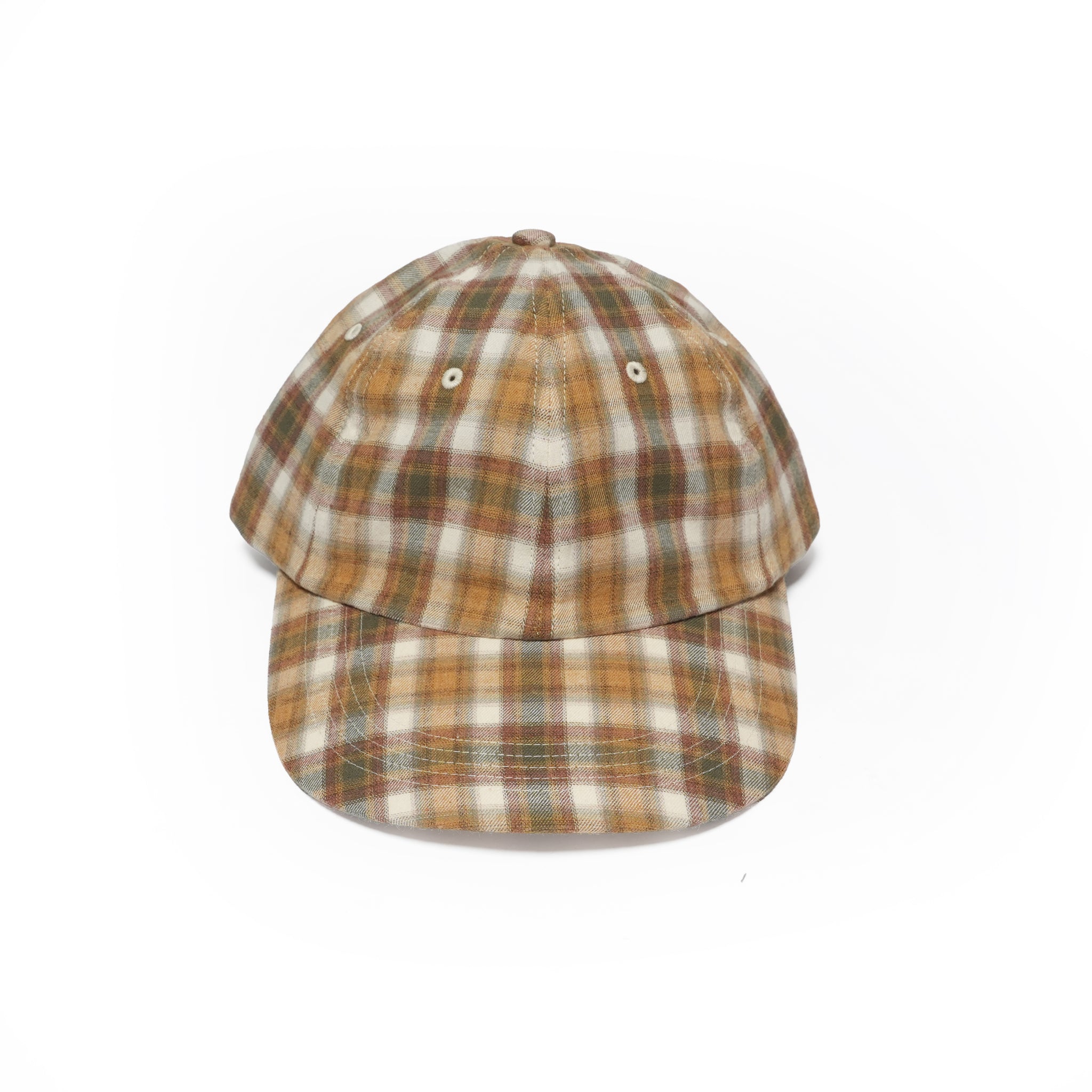 6 PANEL LONG BRIM CAP – Blush Beige(Check) | SHARE THE FANTASY