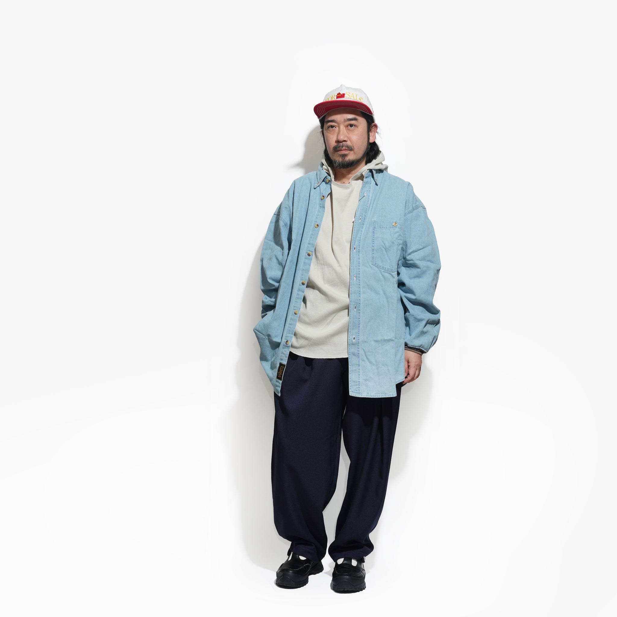 №150 [ COBRA CustomDenimShirt ]  – Denim × SF rib | RELAX FIT