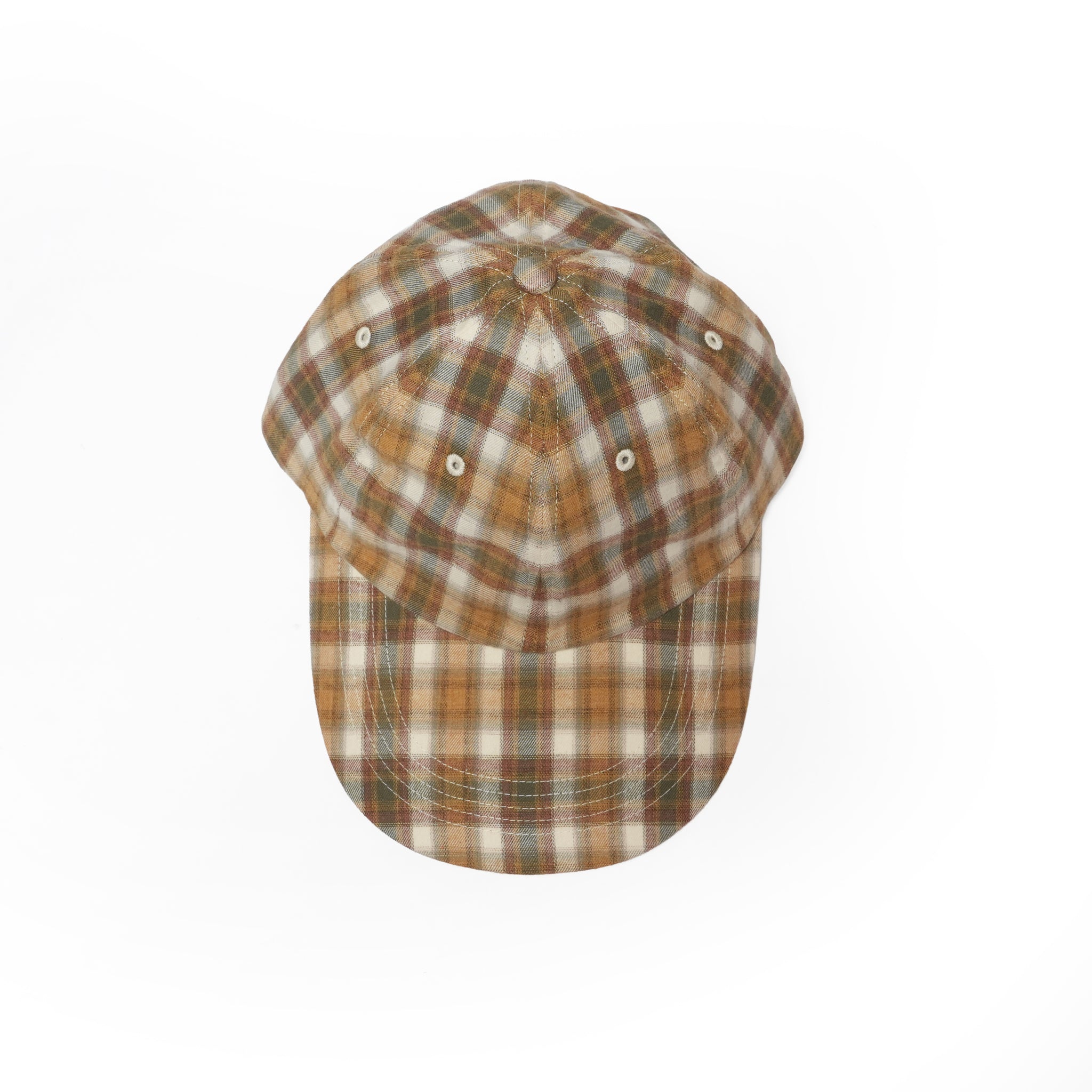 6 PANEL LONG BRIM CAP – Blush Beige(Check) | SHARE THE FANTASY