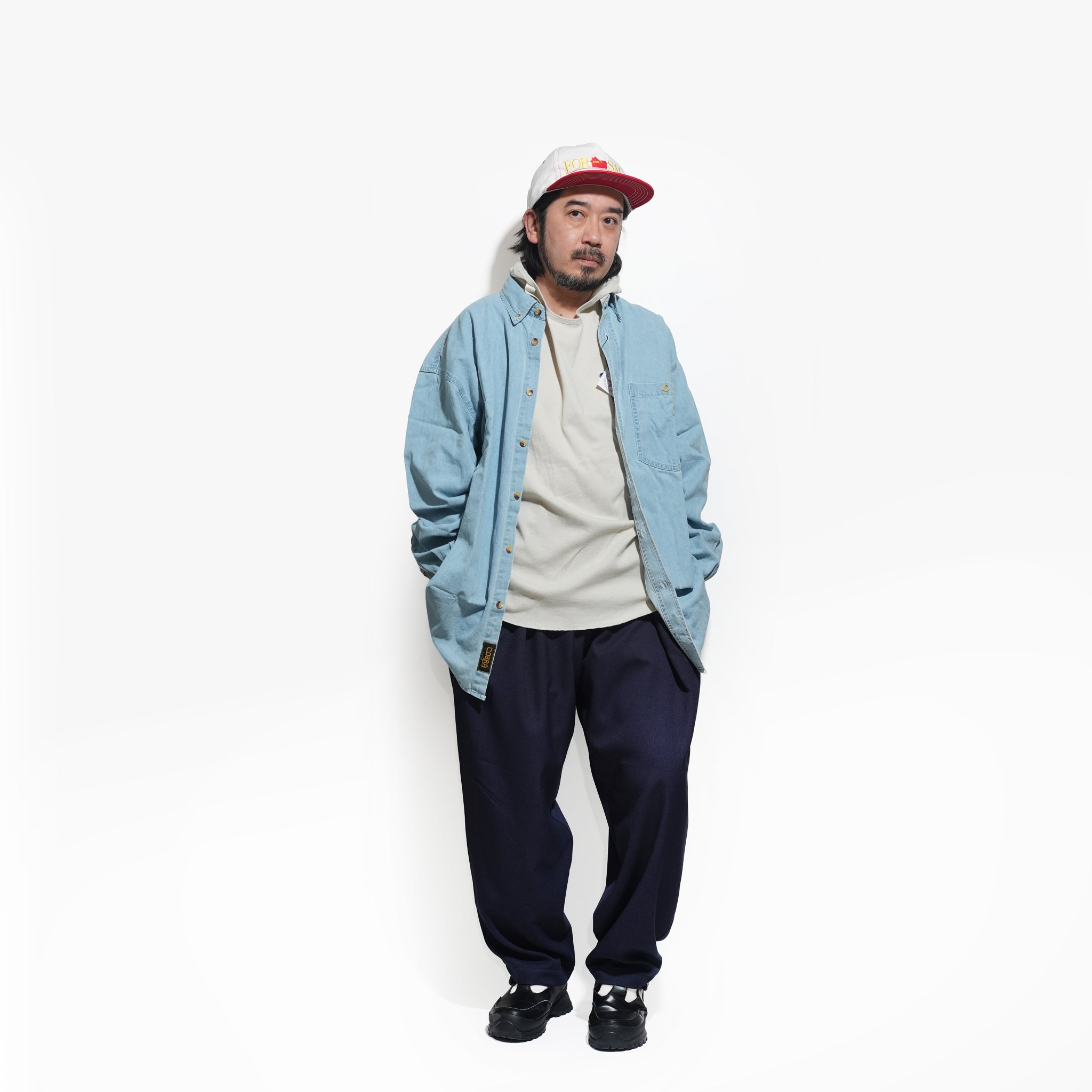 №150 [ COBRA CustomDenimShirt ]  – Denim × SF rib | RELAX FIT
