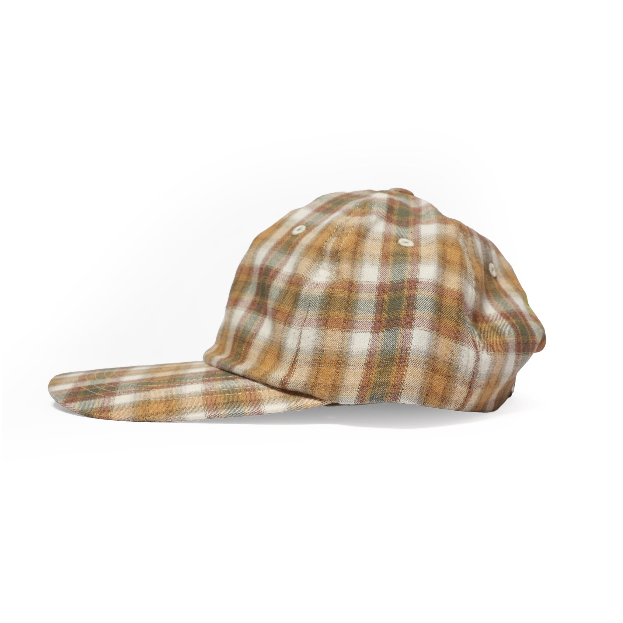 6 PANEL LONG BRIM CAP – Blush Beige(Check) | SHARE THE FANTASY
